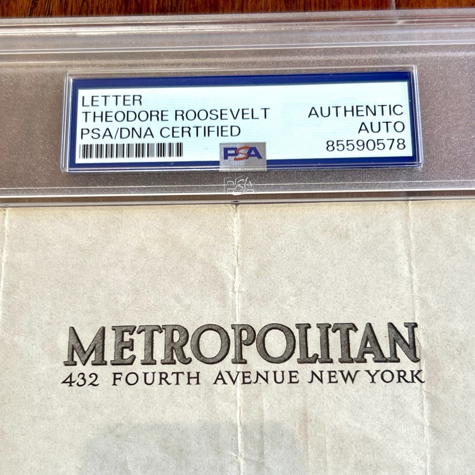 THEODORE ROOSEVELT * PSA * Autograph METROPOLITAN Letter Signed * 1916