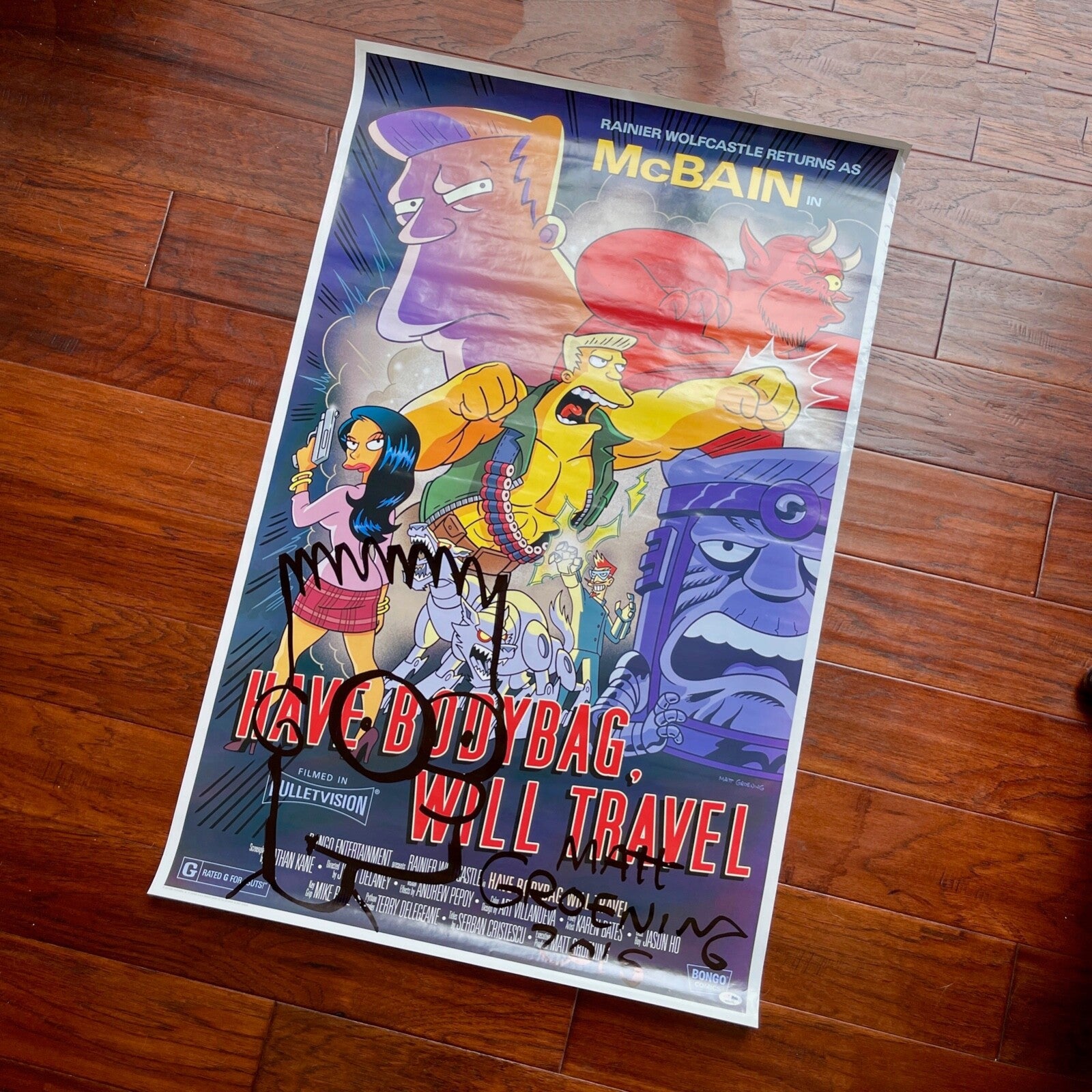 MATT GROENING * PSA Mint 9 * XL "Bart Simpson" Autograph Sketch Signed * Drawing