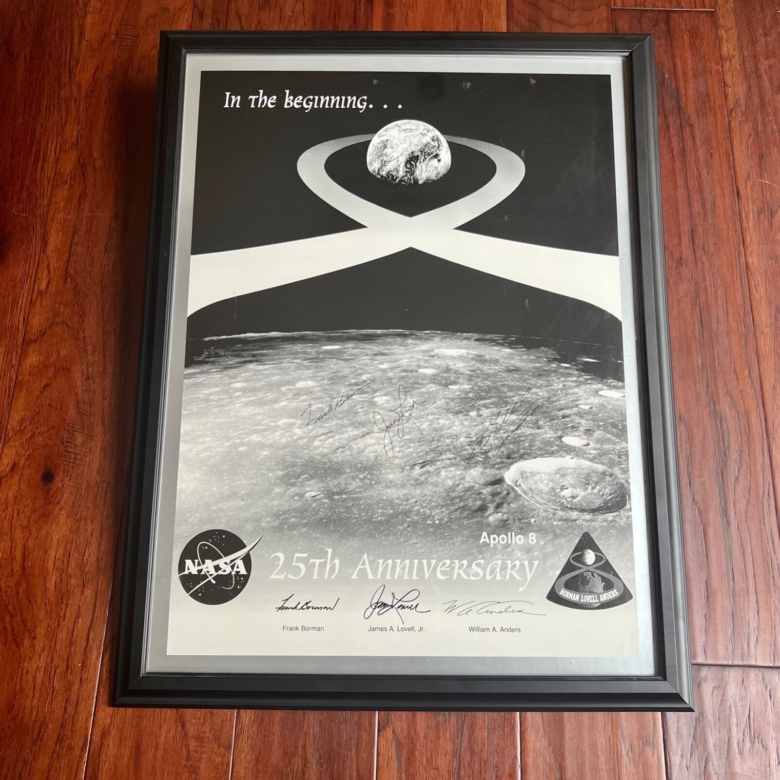 APOLLO 8 CREW SIGNED * WILLIAM BILL ANDERS LOVELL * Autograph Earthrise Poster