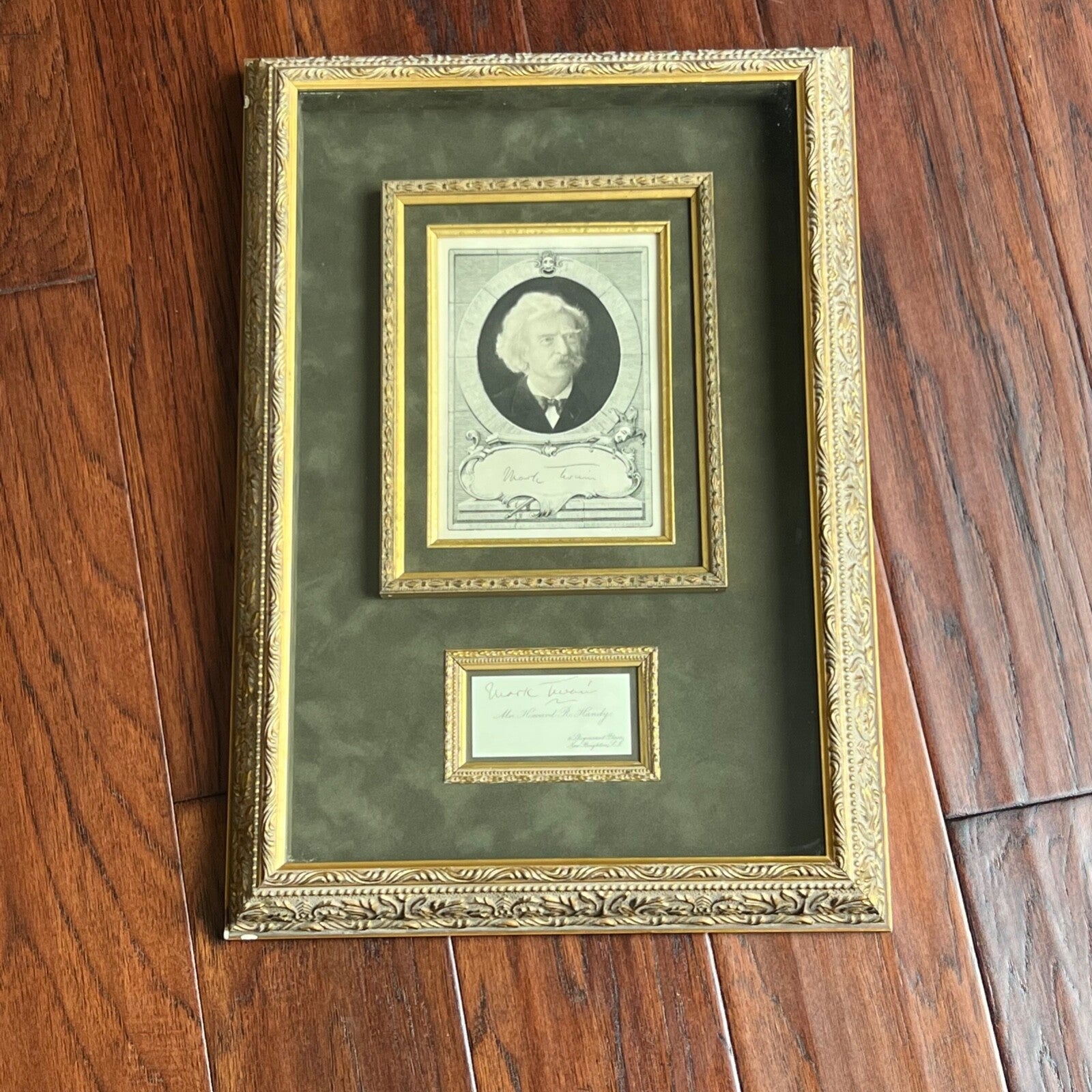 SAMUEL L. CLEMENS * PSA *  MARK TWAIN Autograph Vintage Framed Display SIGNED