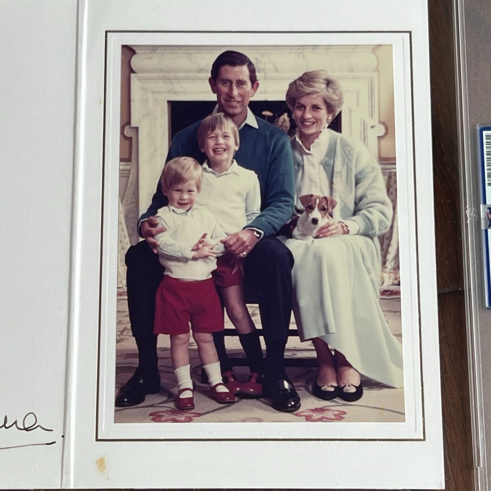 PRINCESS DIANA & KING CHARLES III * PSA * Autograph Family Xmas Card Signed 1986