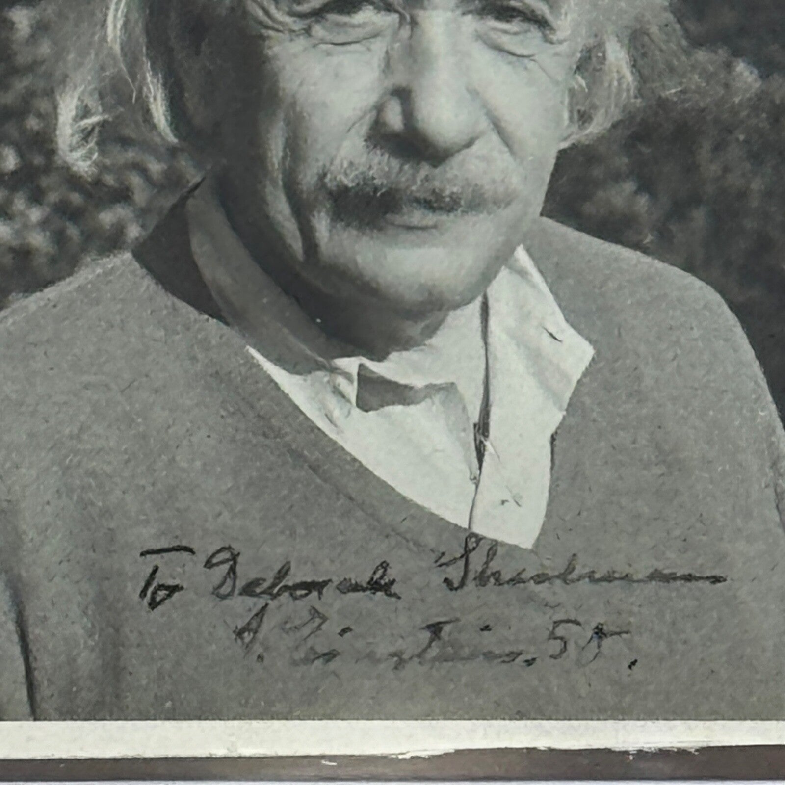 ALBERT EINSTEIN * PSA * Autograph Candid 1950 PHOTOGRAPH Portrait Signed Type 1