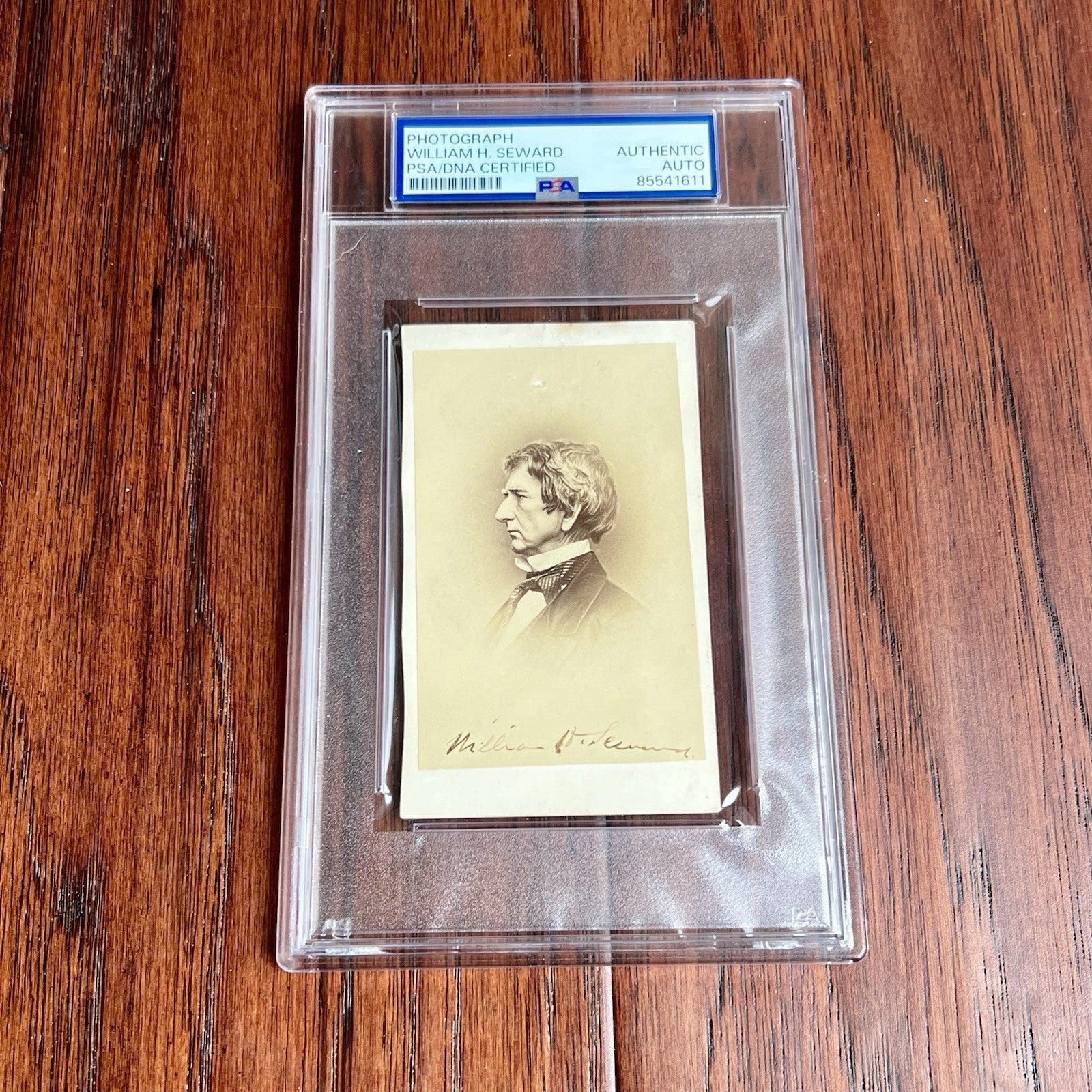 WILLIAM H SEWARD * PSA * Signed CDV Autograph Photograph Abraham Lincoln Cabinet