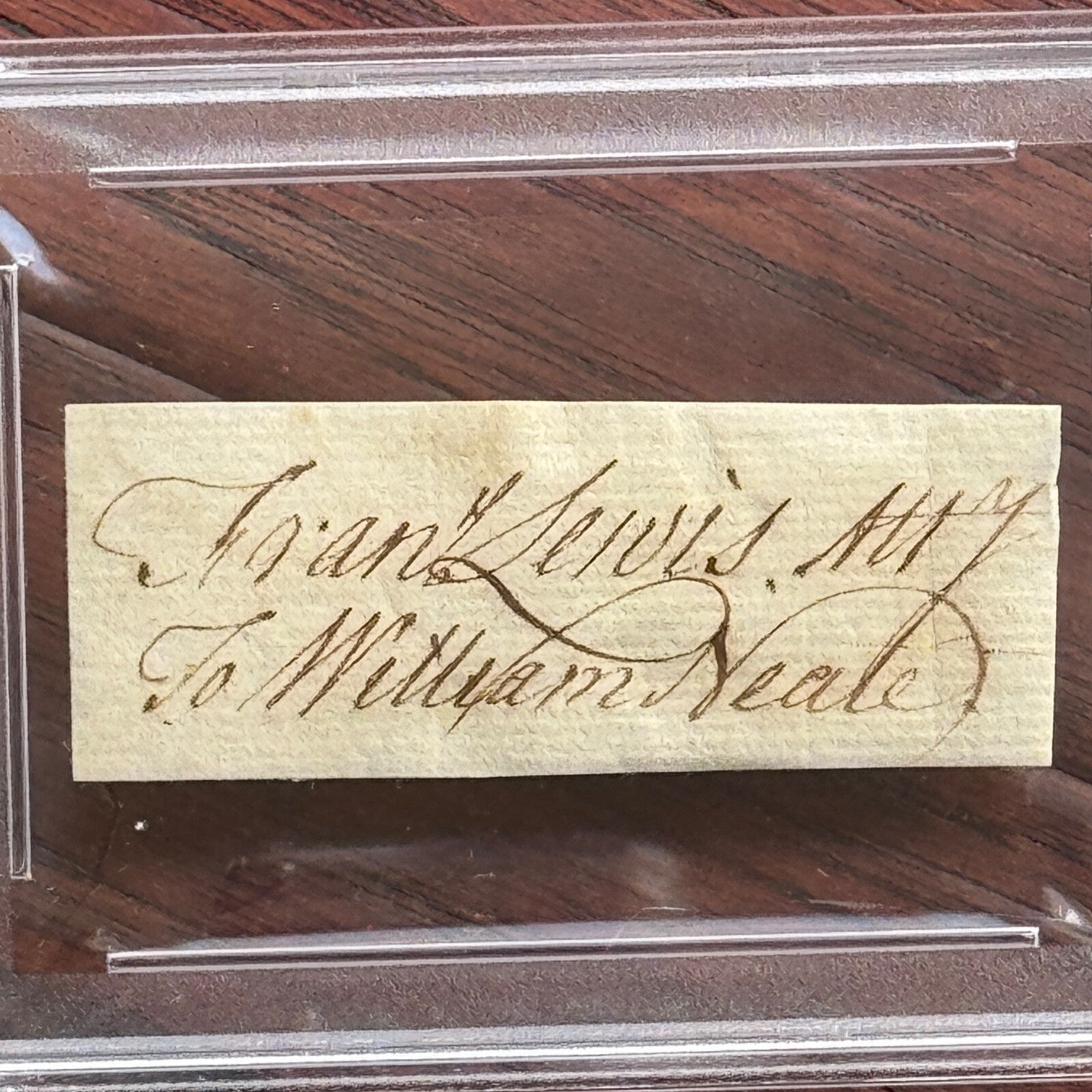 FRANCIS LEWIS * PSA * Autograph Cut Signed * DECLARATION Independence Signer