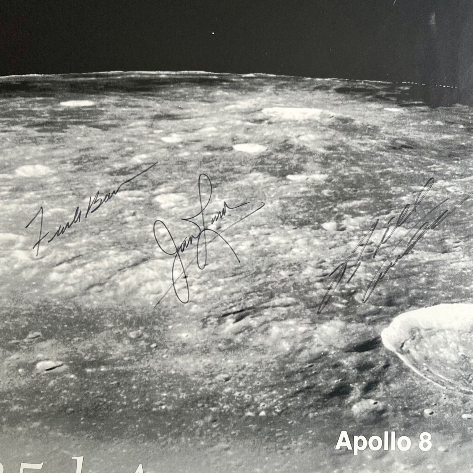 APOLLO 8 CREW SIGNED * WILLIAM BILL ANDERS LOVELL * Autograph Earthrise Poster