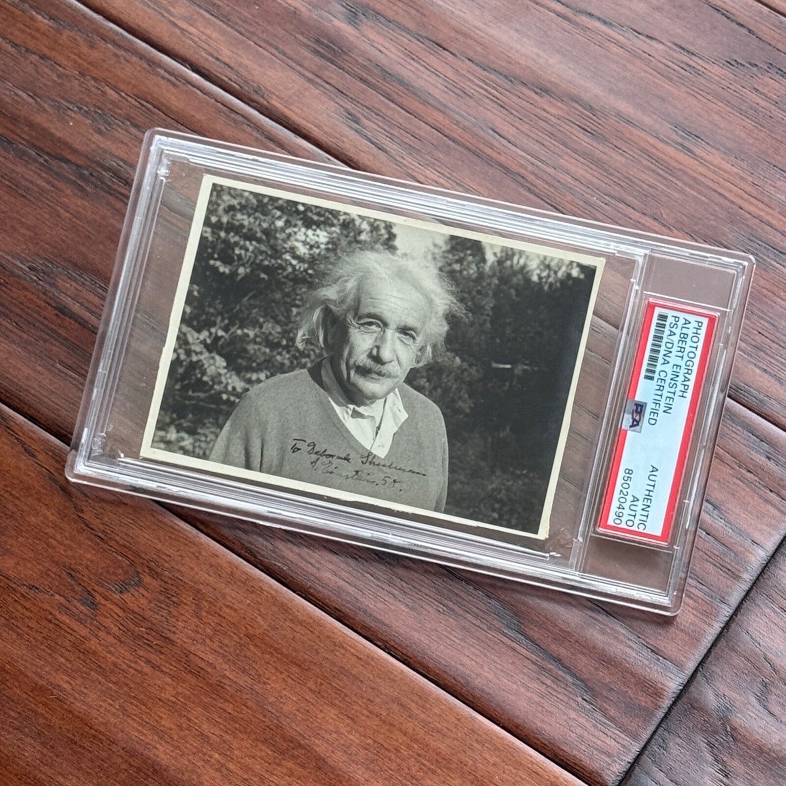 ALBERT EINSTEIN * PSA * Autograph Candid 1950 PHOTOGRAPH Portrait Signed Type 1