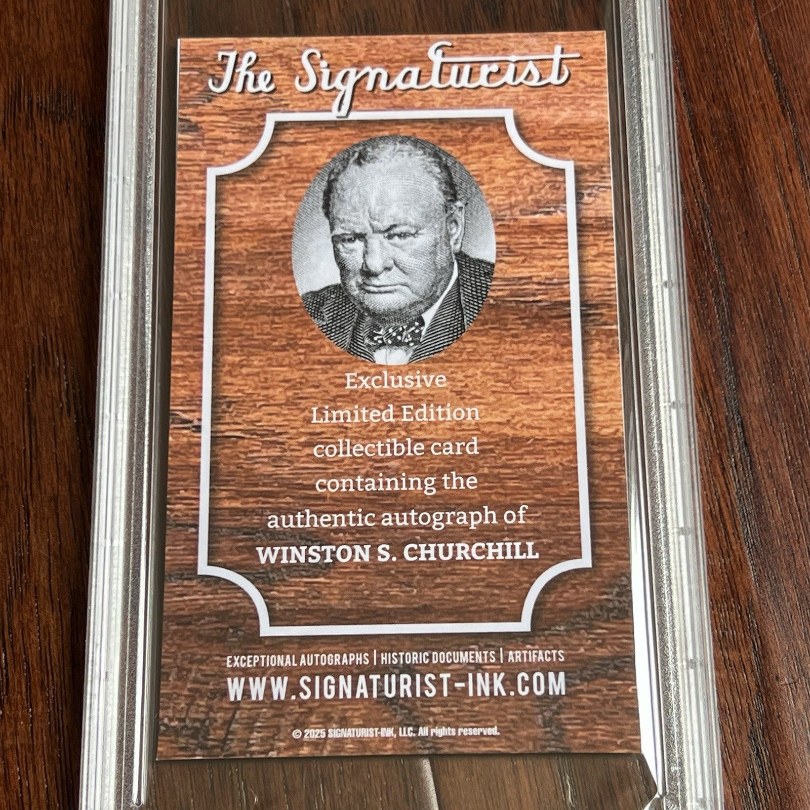 WINSTON S. CHURCHILL * PSA * Autograph Cut Signature CUSTOM CARD Signed