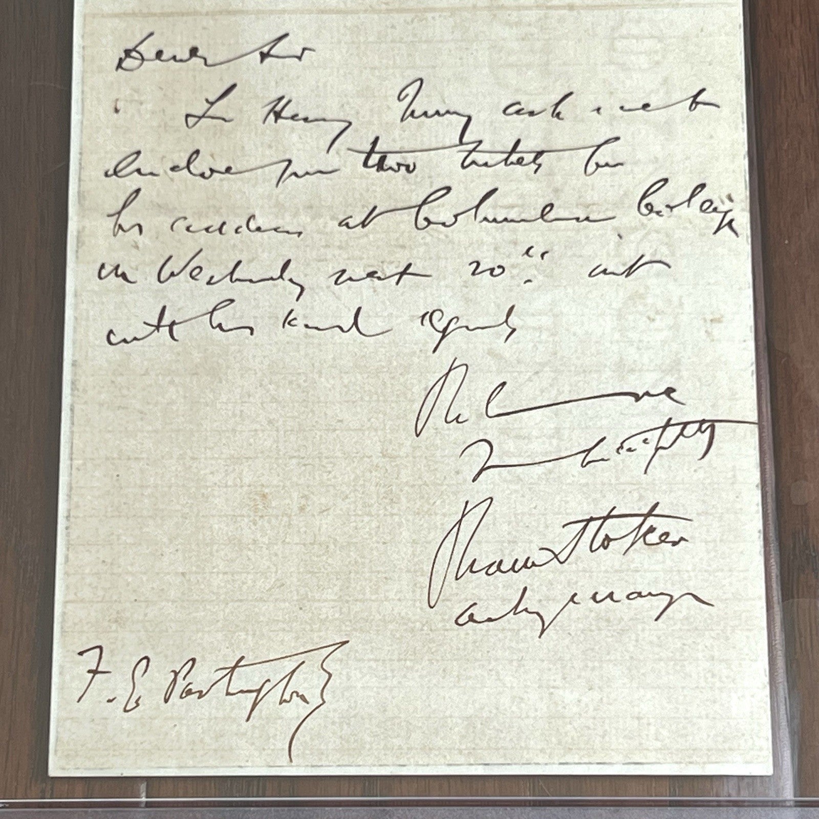 BRAM STOKER * PSA/DNA * "Dracula" Author Handwritten AUTOGRAPH Letter SIGNED