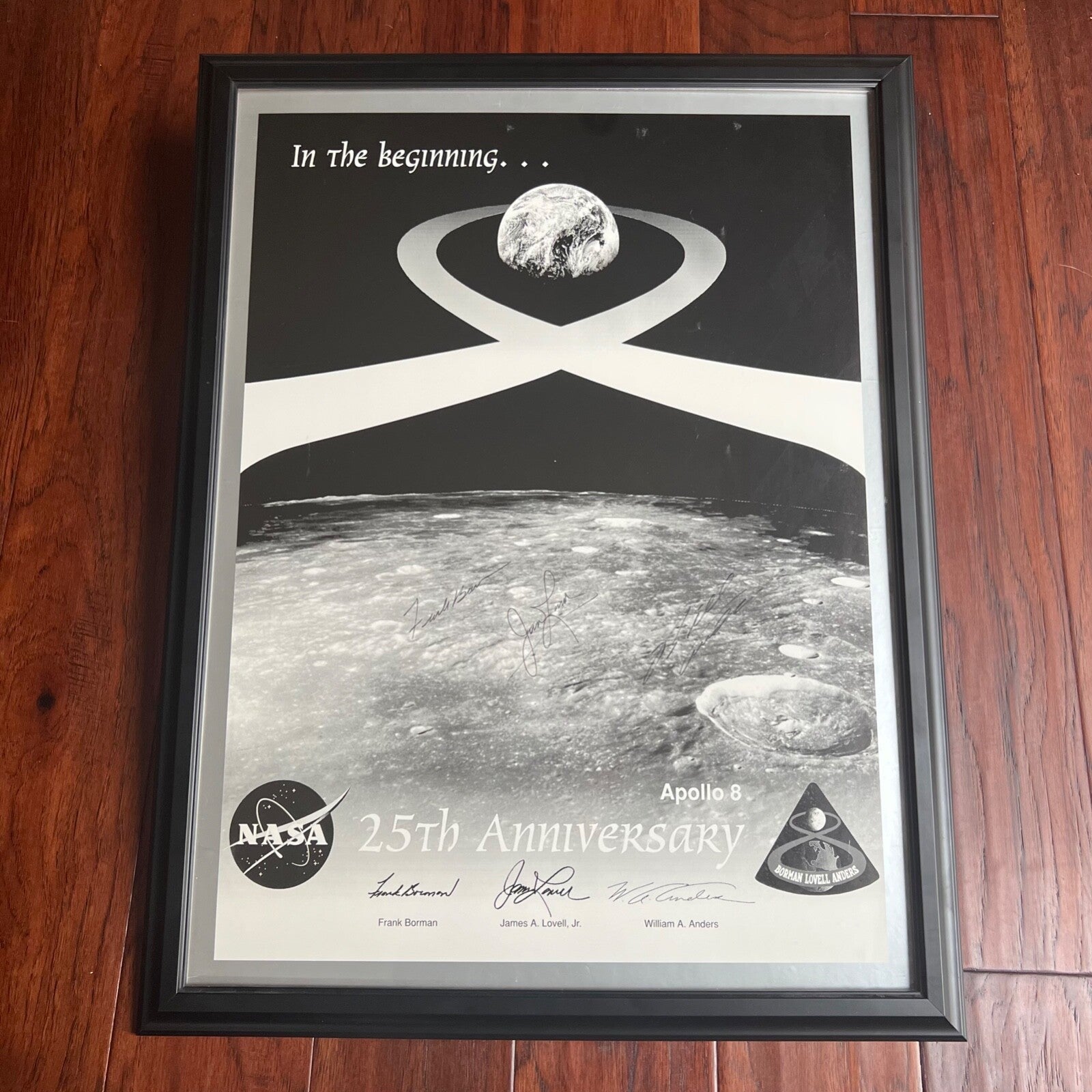 APOLLO 8 CREW SIGNED * WILLIAM BILL ANDERS LOVELL * Autograph Earthrise Poster