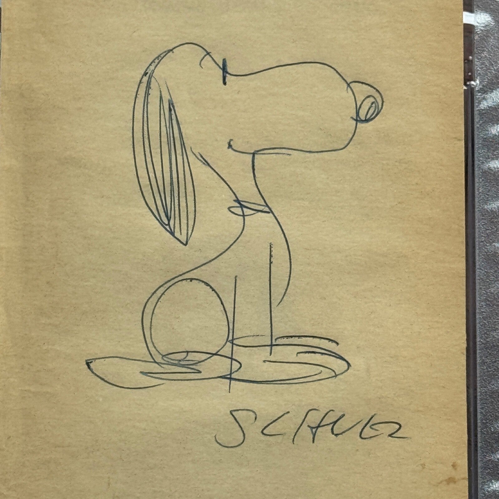CHARLES M SCHULZ * PSA * Autograph SNOOPY Hand-Drawn Artwork Signed * PEANUTS
