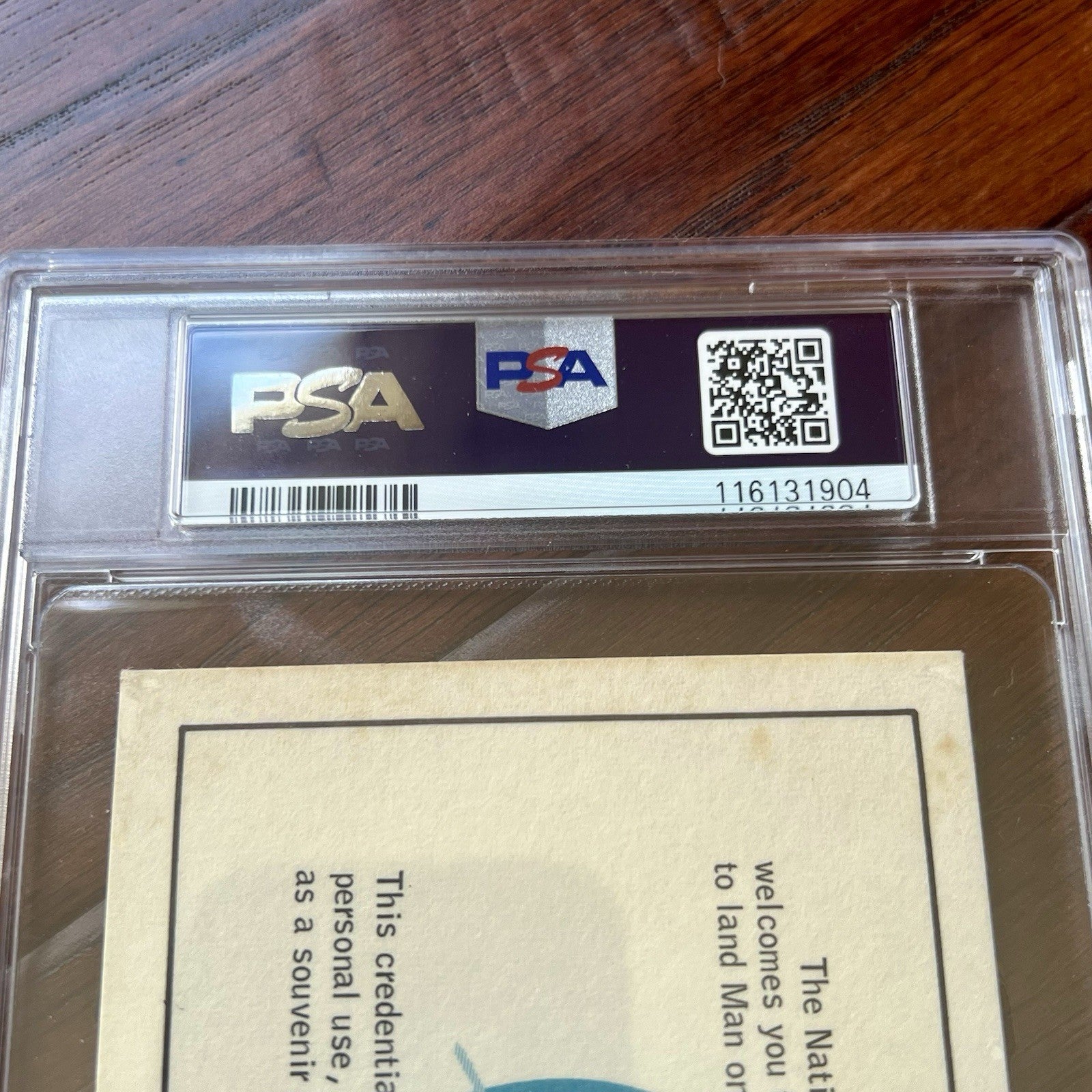 APOLLO 11 * PSA * NASA Blue VIP LAUNCH PASS 1969 Moon Landing Ticket Kennedy KSC