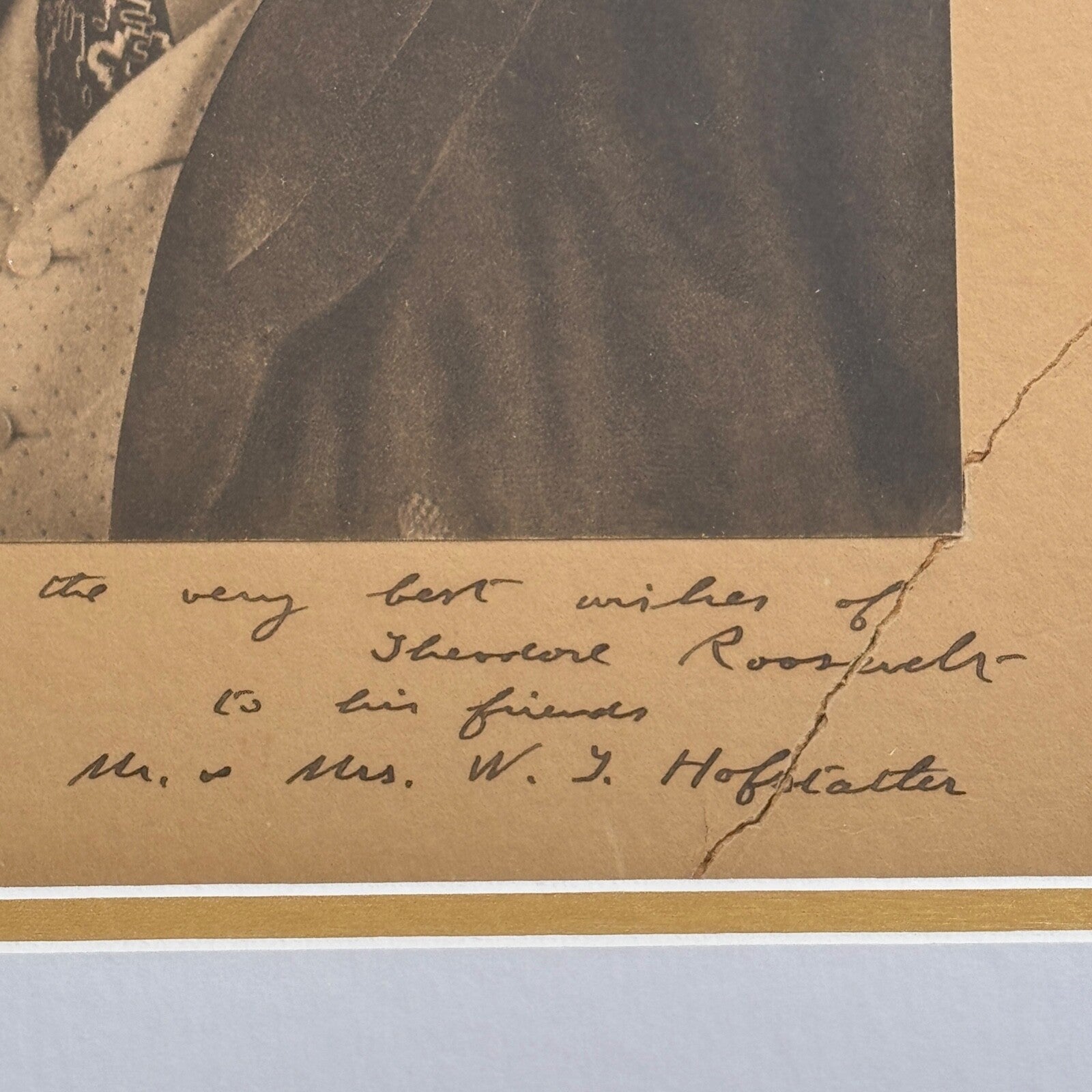 THEODORE ROOSEVELT * PSA/DNA * Autograph Portrait Photo Signed * 1917 Framed