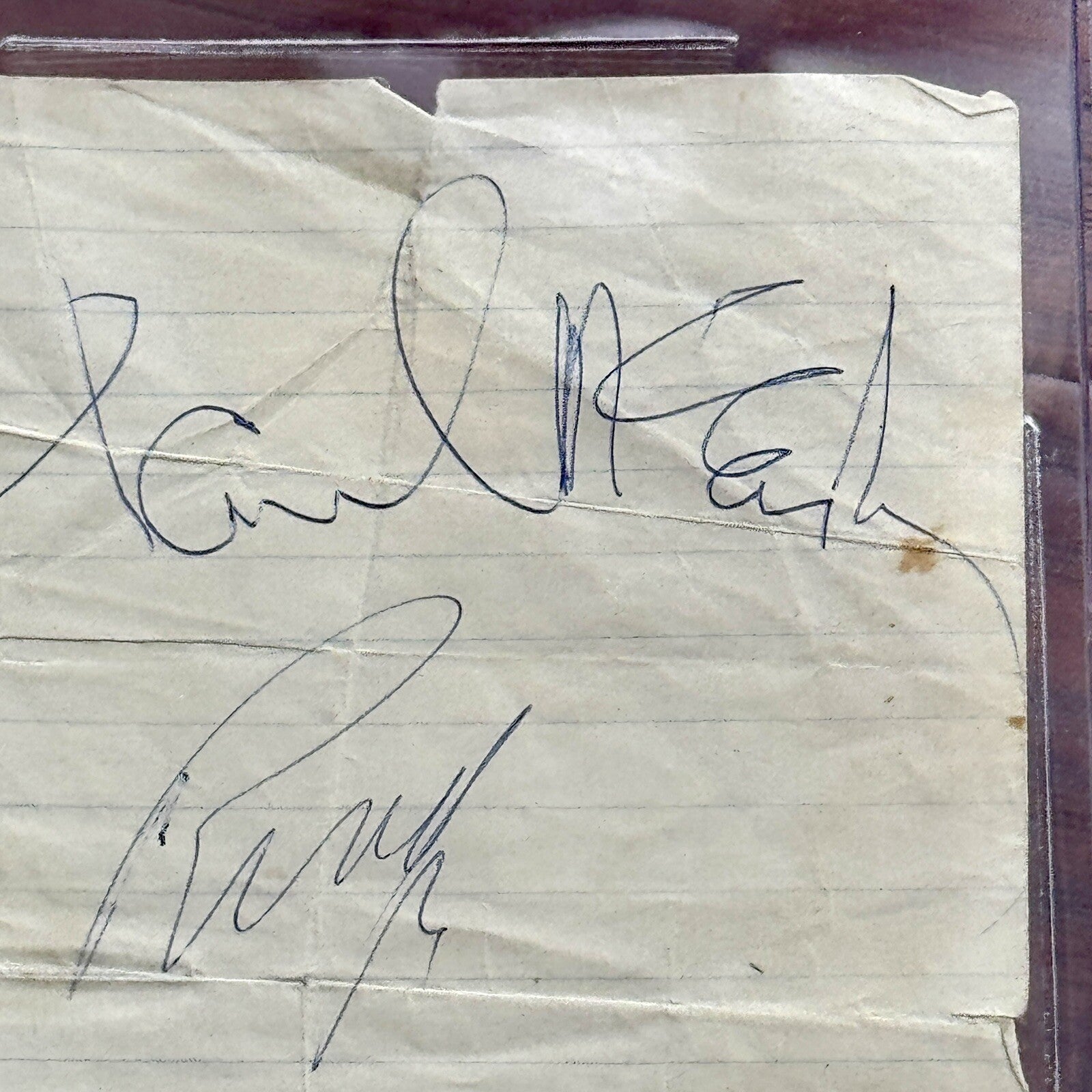 PAUL MCCARTNEY & RINGO STARR * Beckett Bas * PROOF Signed Cut Autograph Beatles