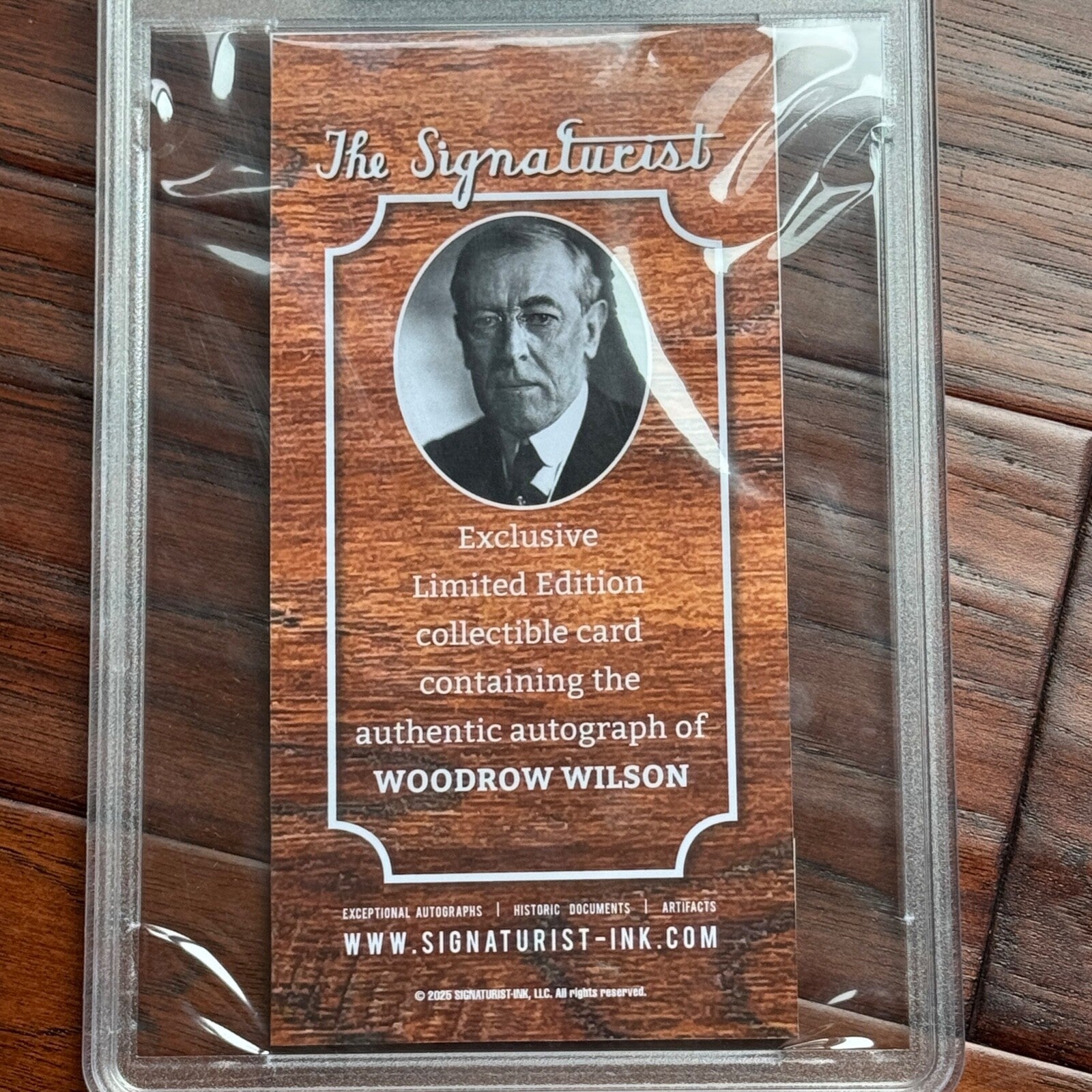WOODROW WILSON  * PSA * Autograph Cut Signature Custom Card ENGRAVING Signed