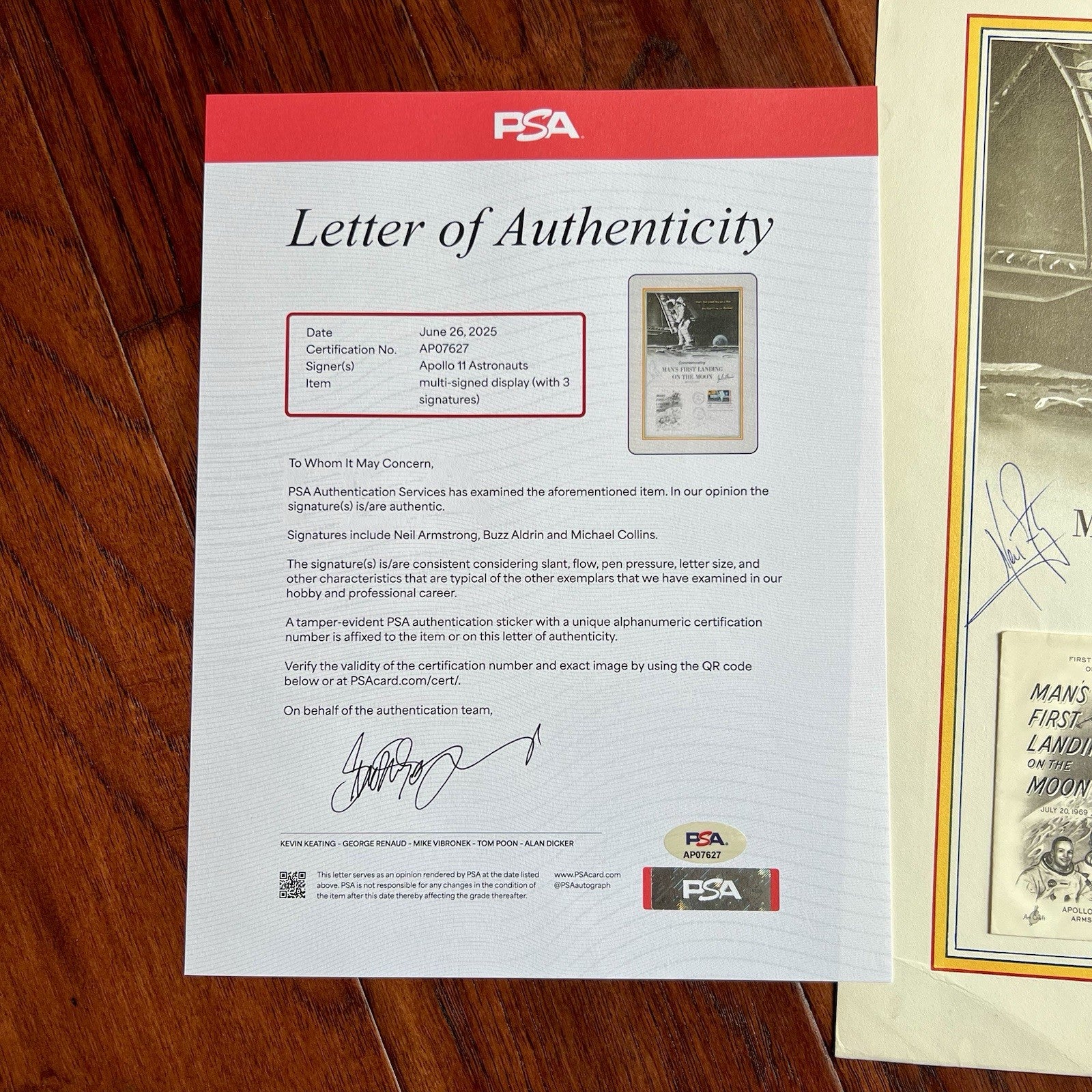 APOLLO 11 * Neil Armstrong Crew Signed ONE SMALL STEP Autograph Presentation FDC