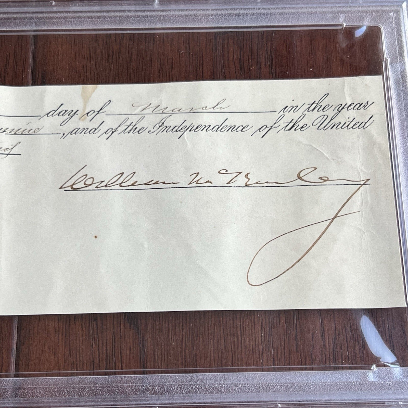 WILLIAM MCKINLEY * PSA * Authentic AUTOGRAPH Cut Signature AS PRESIDENT * 1899