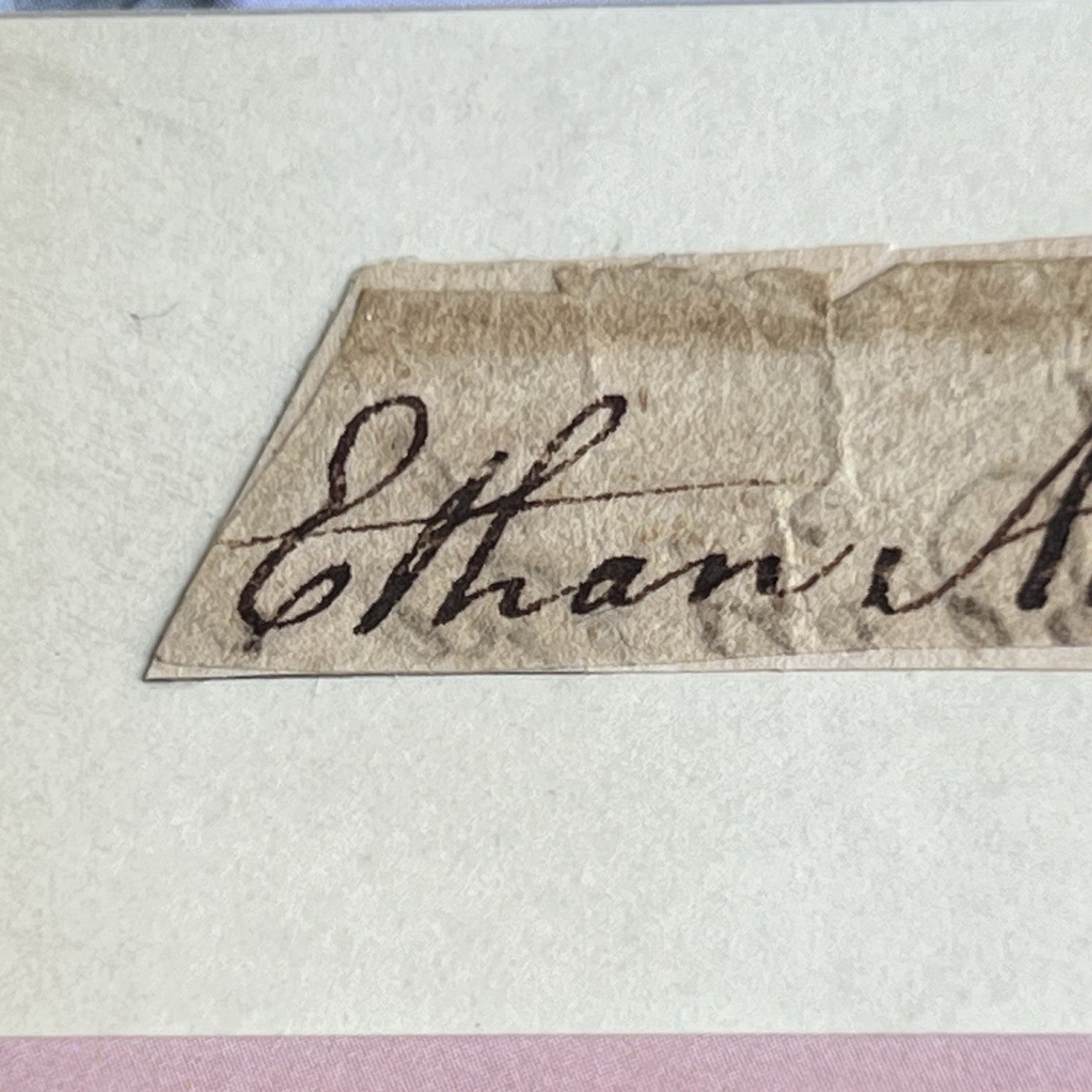 ETHAN ALLEN * PSA * Autograph Cut Signature Card Signed * Revolutionary War
