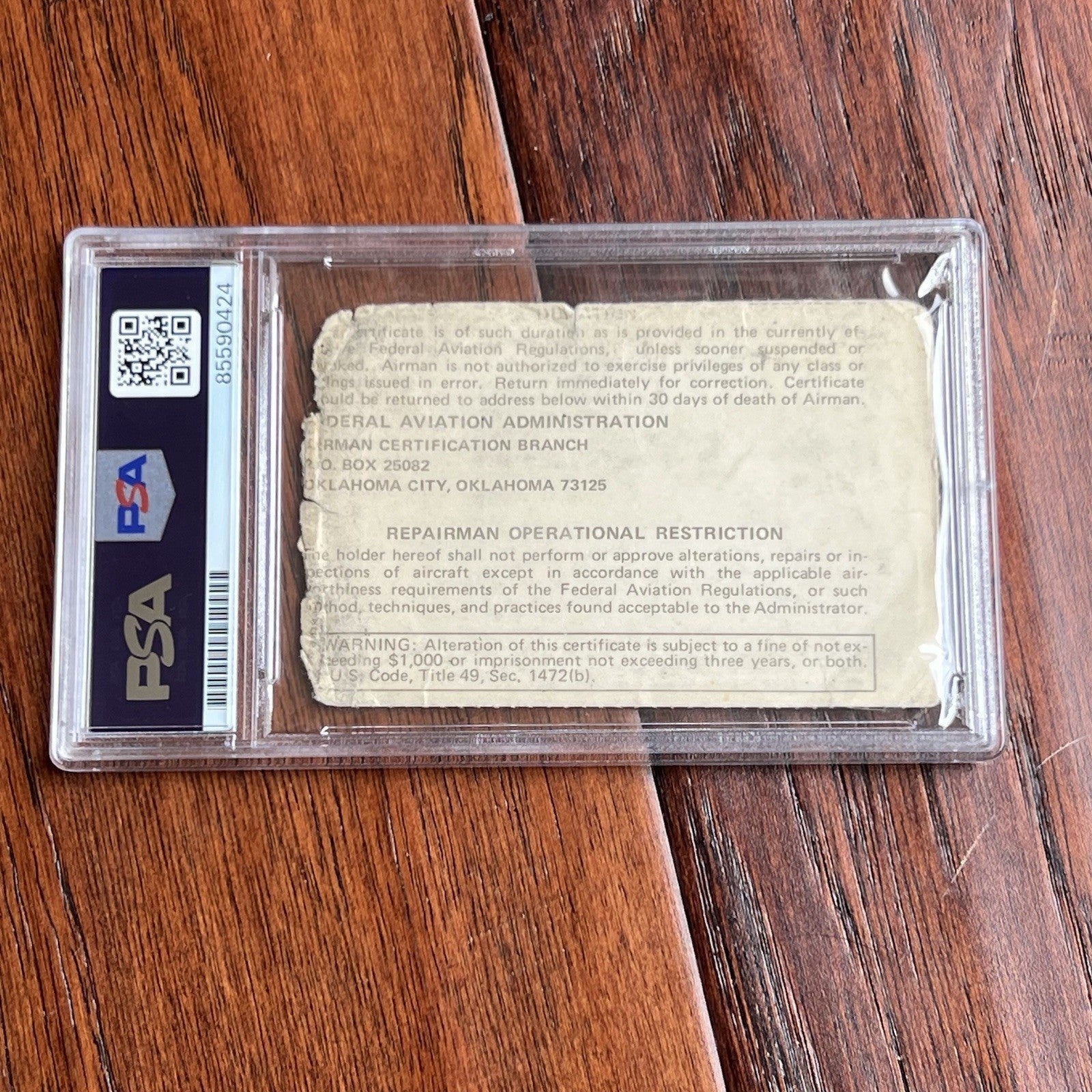 SALLY RIDE * PSA * AUTOGRAPH Personal FAA PILOT LICENSE * NASA Shuttle Astronaut