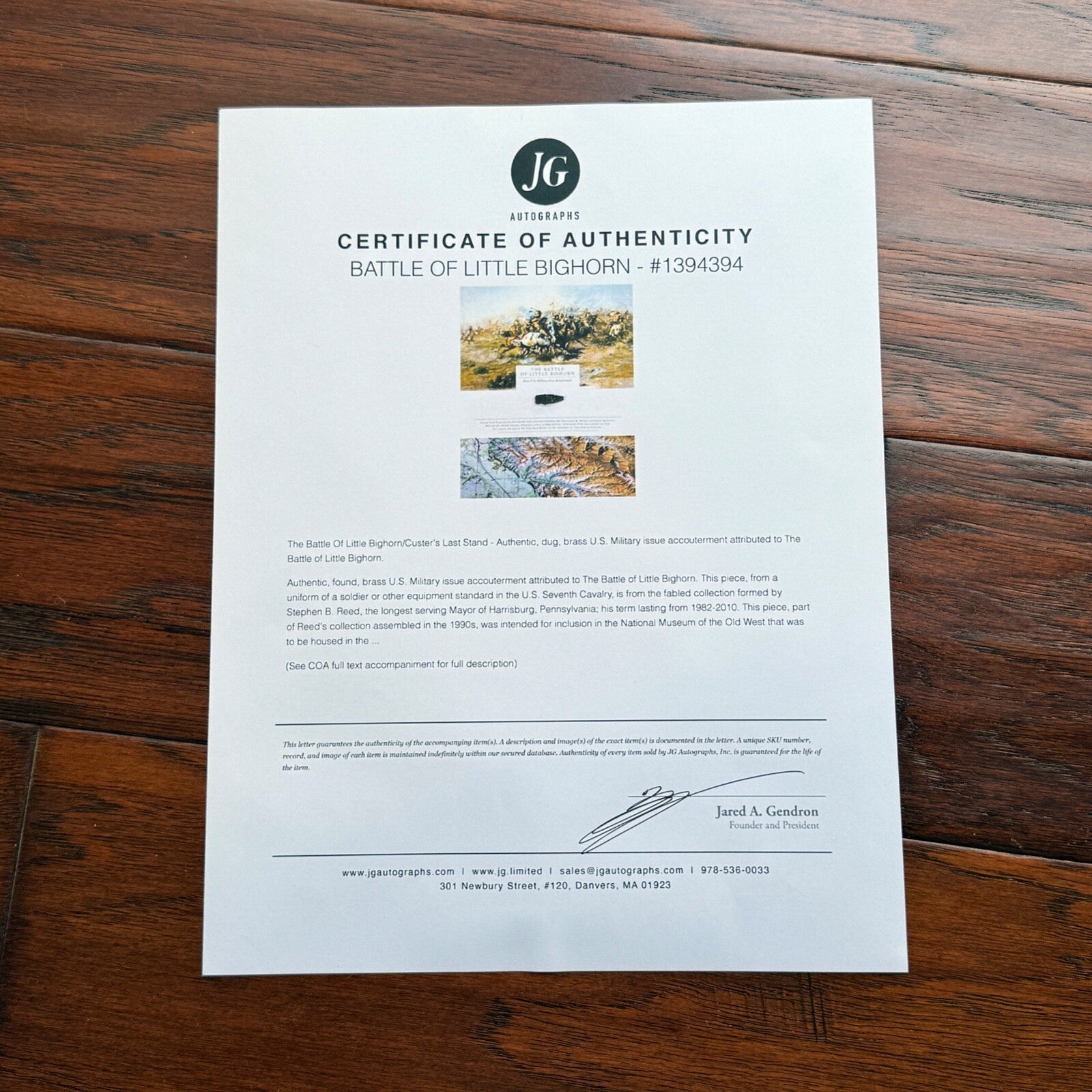 CUSTER'S LAST STAND * Original BATTLEFIELD DUG Artifact * LITTLE BIGHORN * COA