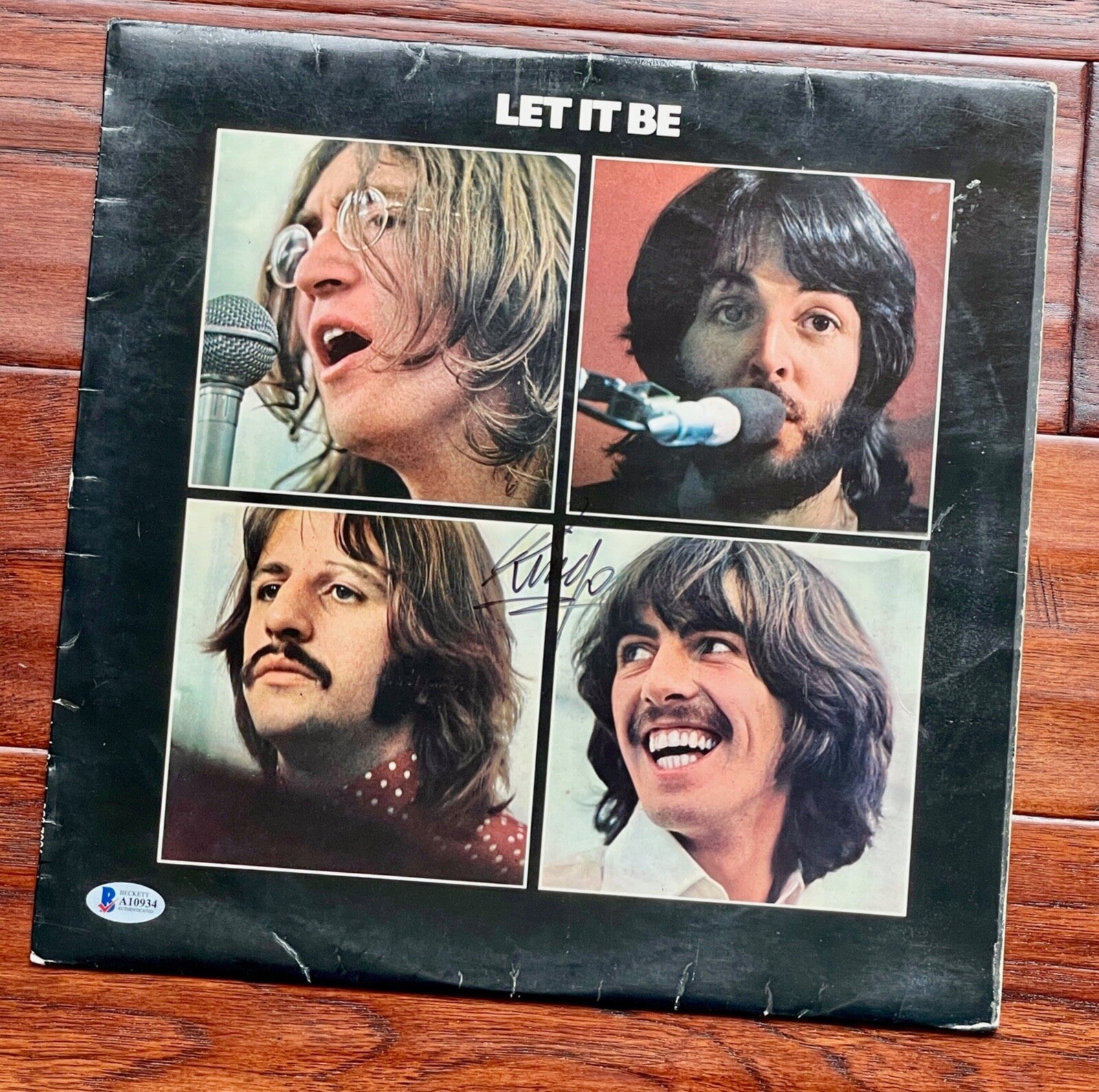 RINGO STARR * BAS *  BEATLES Autograph LET IT BE LP Album SIGNED