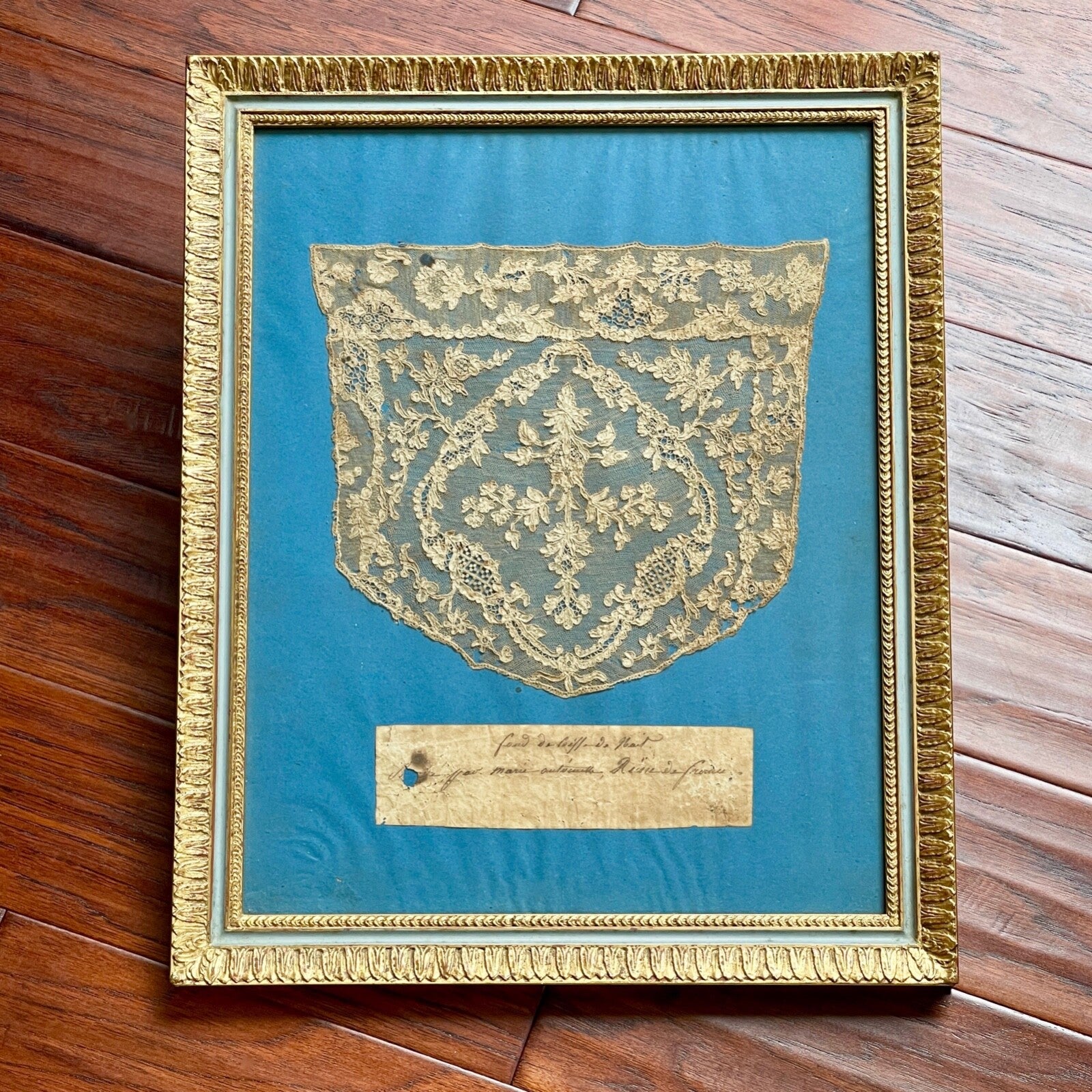 MARIE ANTOINETTE * Lace Nightcap Hand Embroidered By Her Exhibited at Versailles