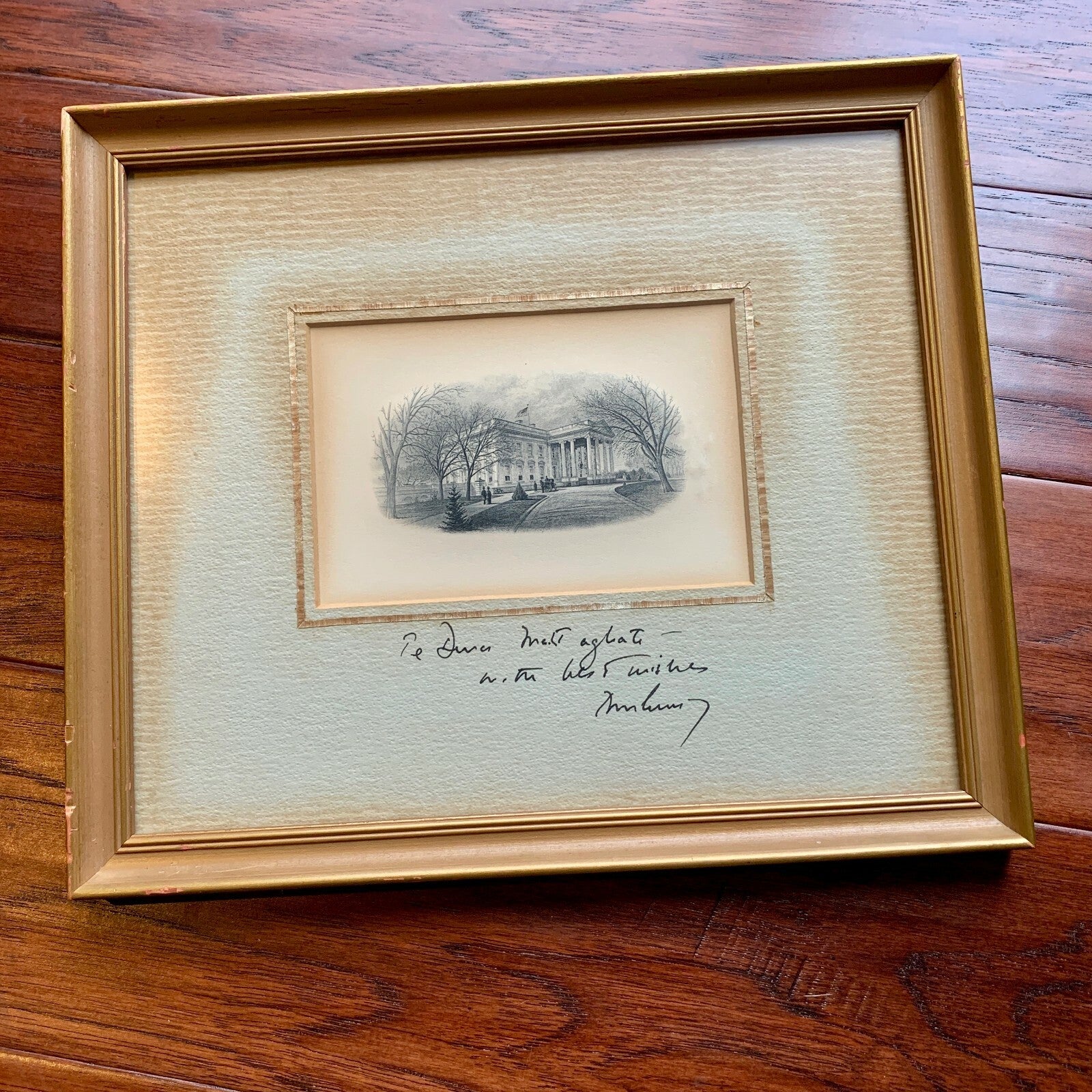 JOHN F. KENNEDY * JSA * as PRESIDENT autograph WHITE HOUSE Engraving signed