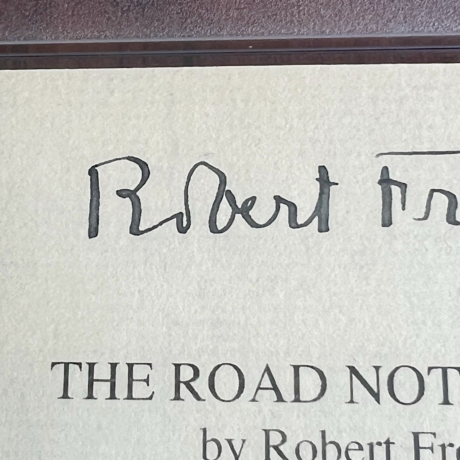 ROBERT FROST * PSA * Autograph "ROAD NOT TAKEN" Signed Souvenir Printed POEM
