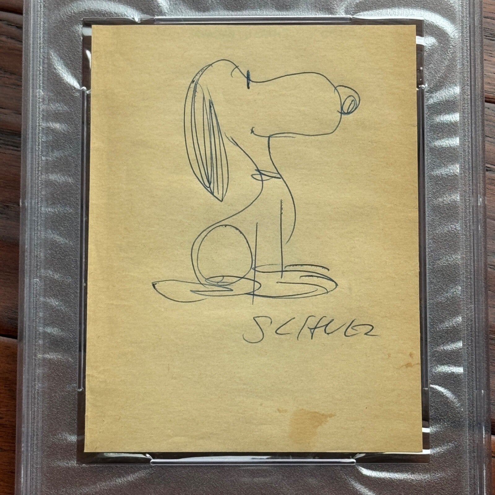 CHARLES M SCHULZ * PSA * Autograph SNOOPY Hand-Drawn Artwork Signed * PEANUTS