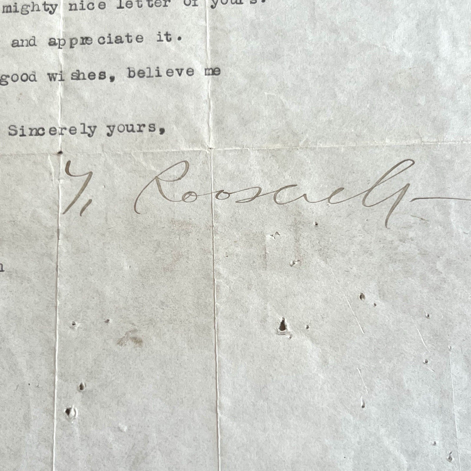 THEODORE ROOSEVELT * PSA * Autograph METROPOLITAN Letter Signed * 1916