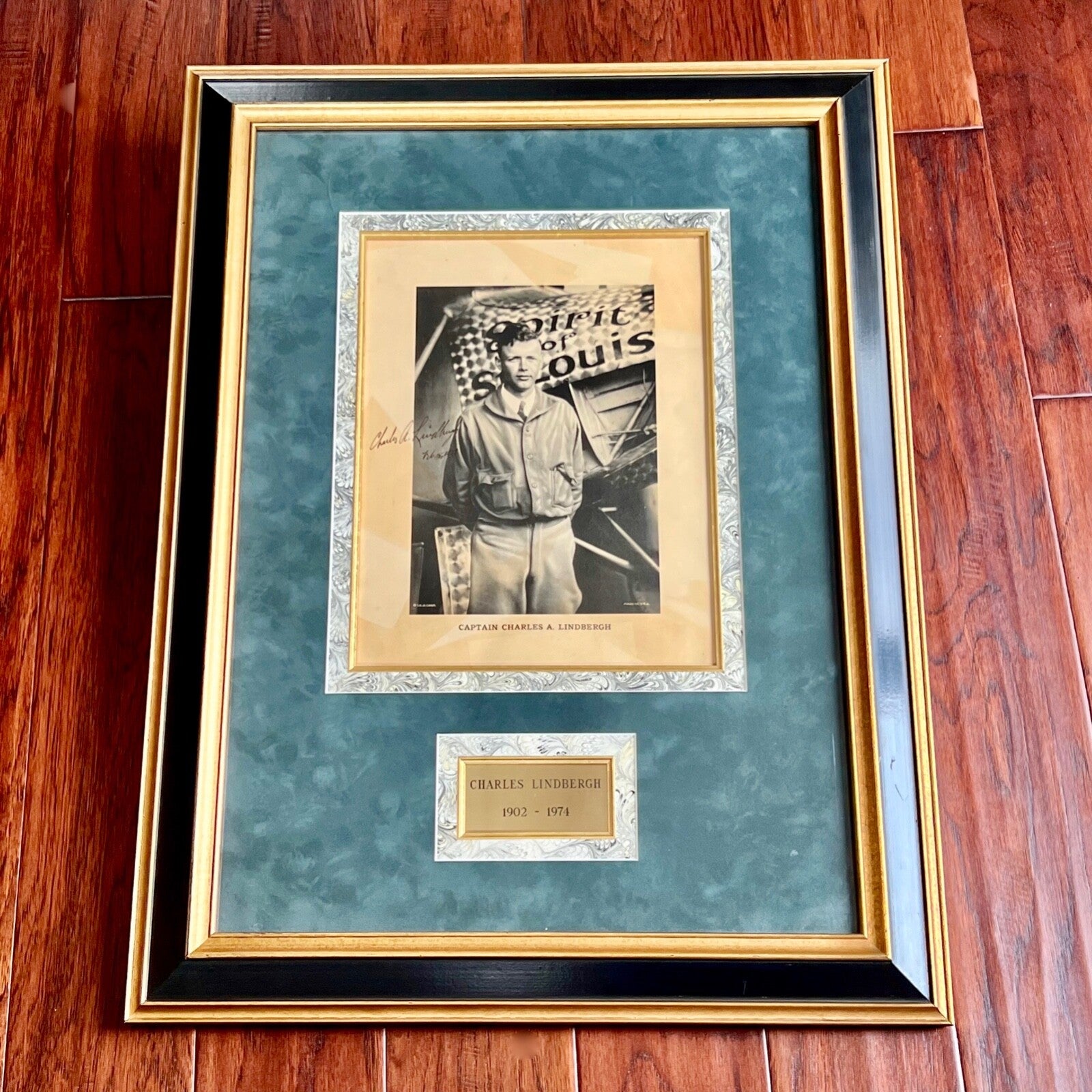 CHARLES LINDBERGH * JSA * Autograph SPIRIT OF ST. LOUIS Photo XL Portrait Signed