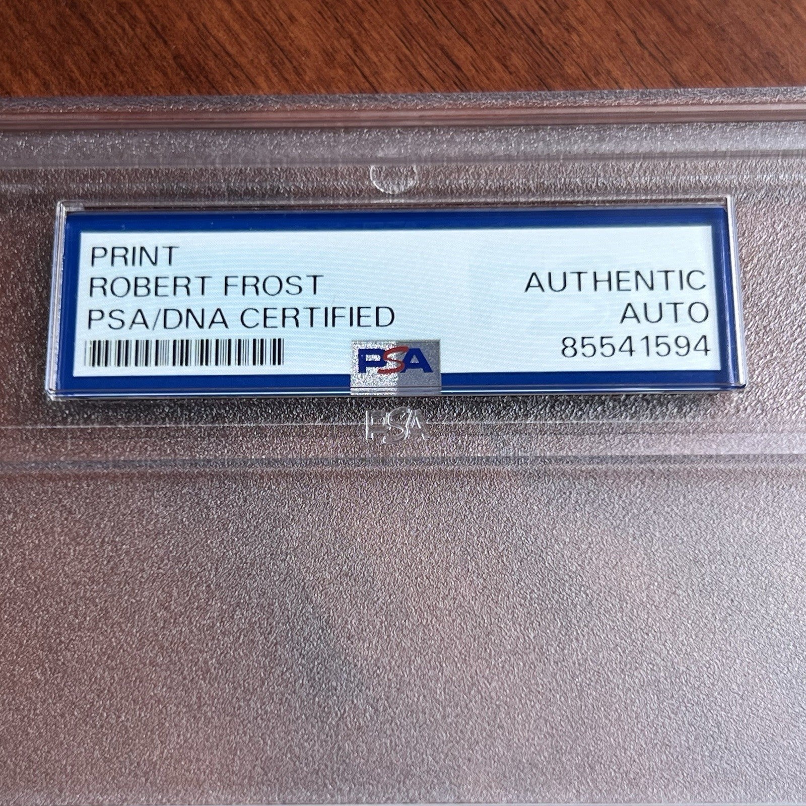 ROBERT FROST * PSA * Autograph "ROAD NOT TAKEN" Signed Souvenir Printed POEM