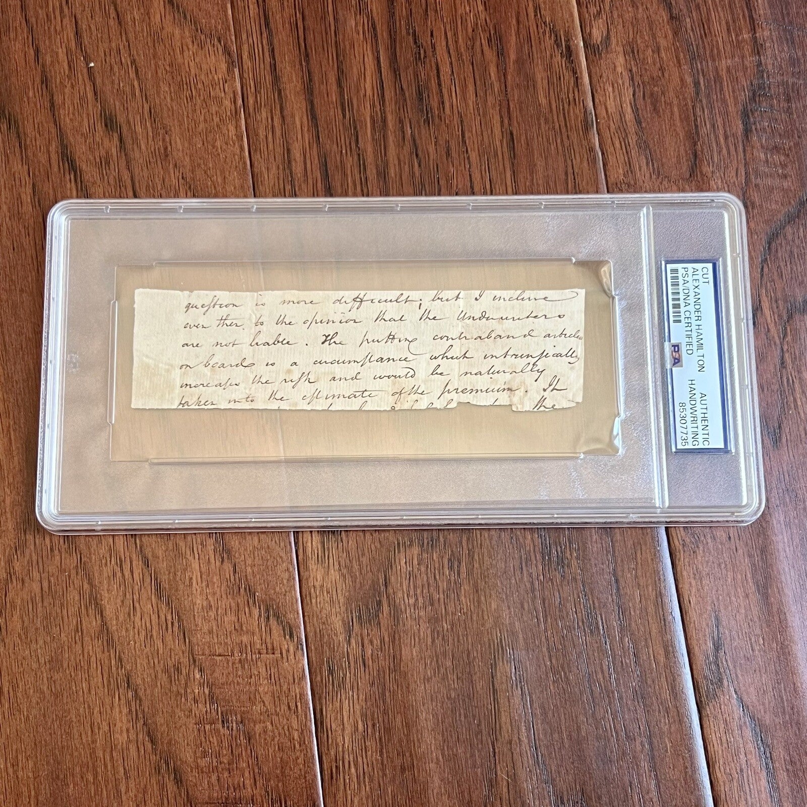 ALEXANDER HAMILTON * PSA * Autograph Handwritten Legal Case Un Signed Writing