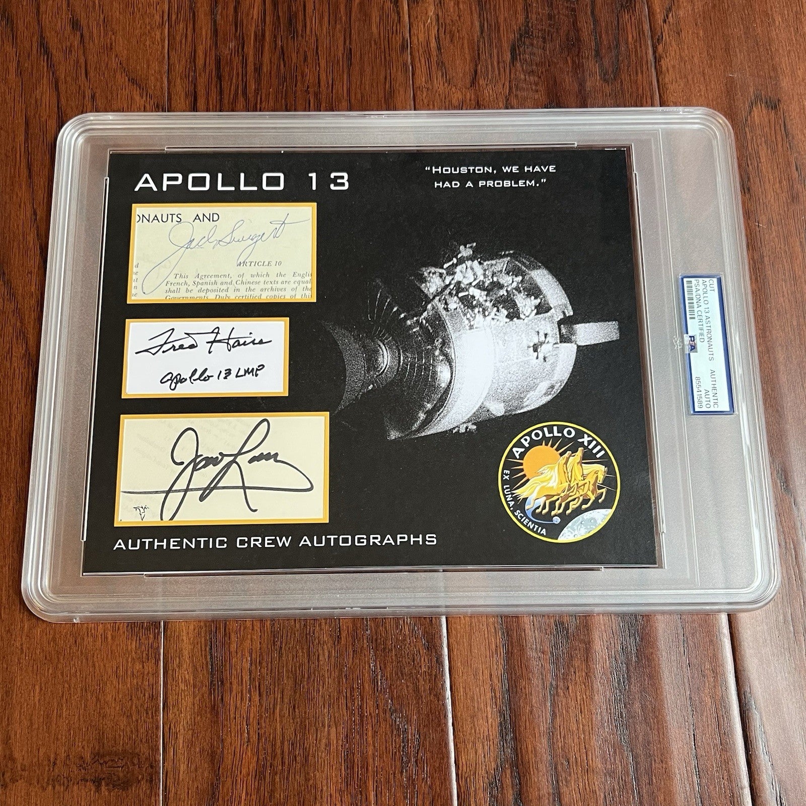 APOLLO 13 * PSA * CREW SIGNED AUTOGRAPH PRESENTATION * JACK SWIGERT JAMES LOVELL