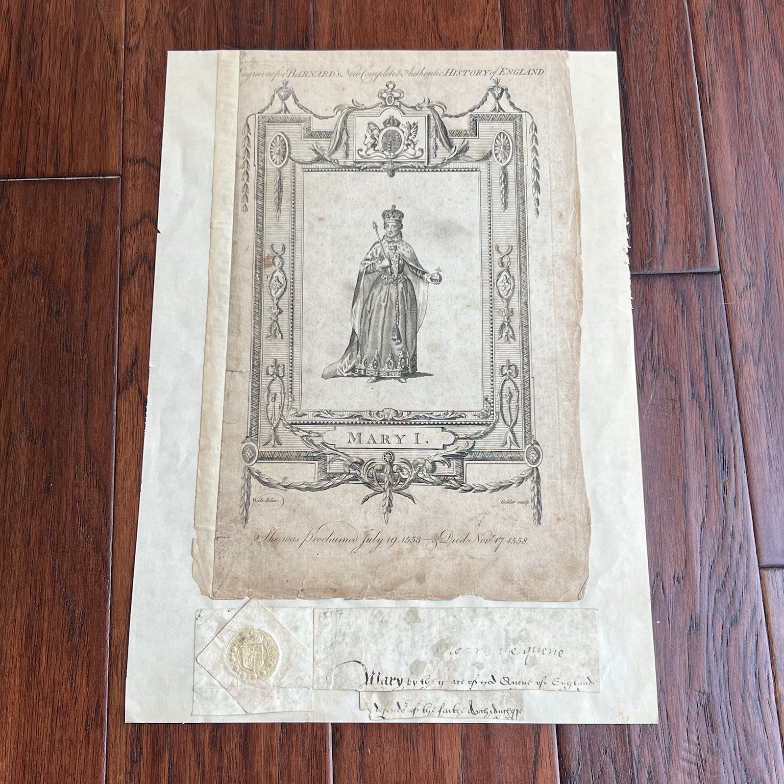 Queen MARY I * PSA * Scarce 1557 "Bloody Mary" Autograph Cut Signature Signed