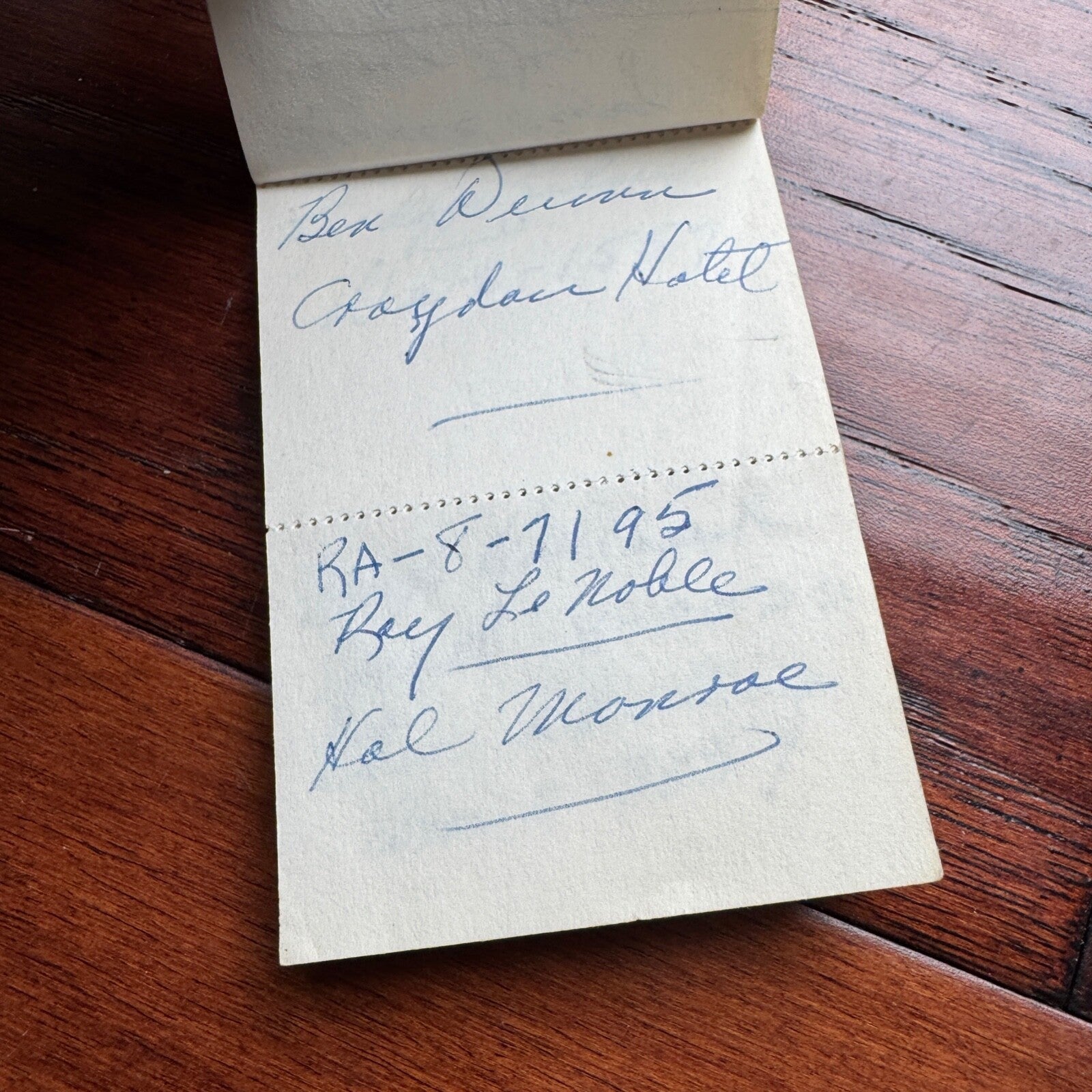 JACK RUBY * BAS * Oswald Shooter Mini HANDWRITTEN NOTEPAD * not Autograph Signed