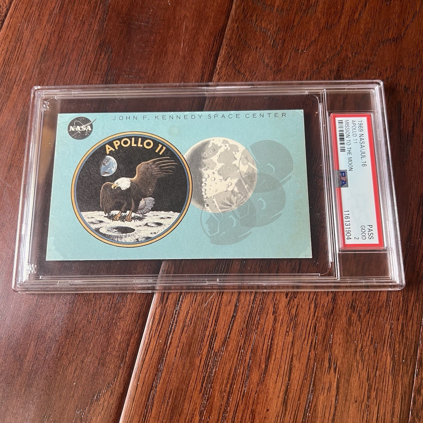 APOLLO 11 * PSA * NASA Blue VIP LAUNCH PASS 1969 Moon Landing Ticket Kennedy KSC