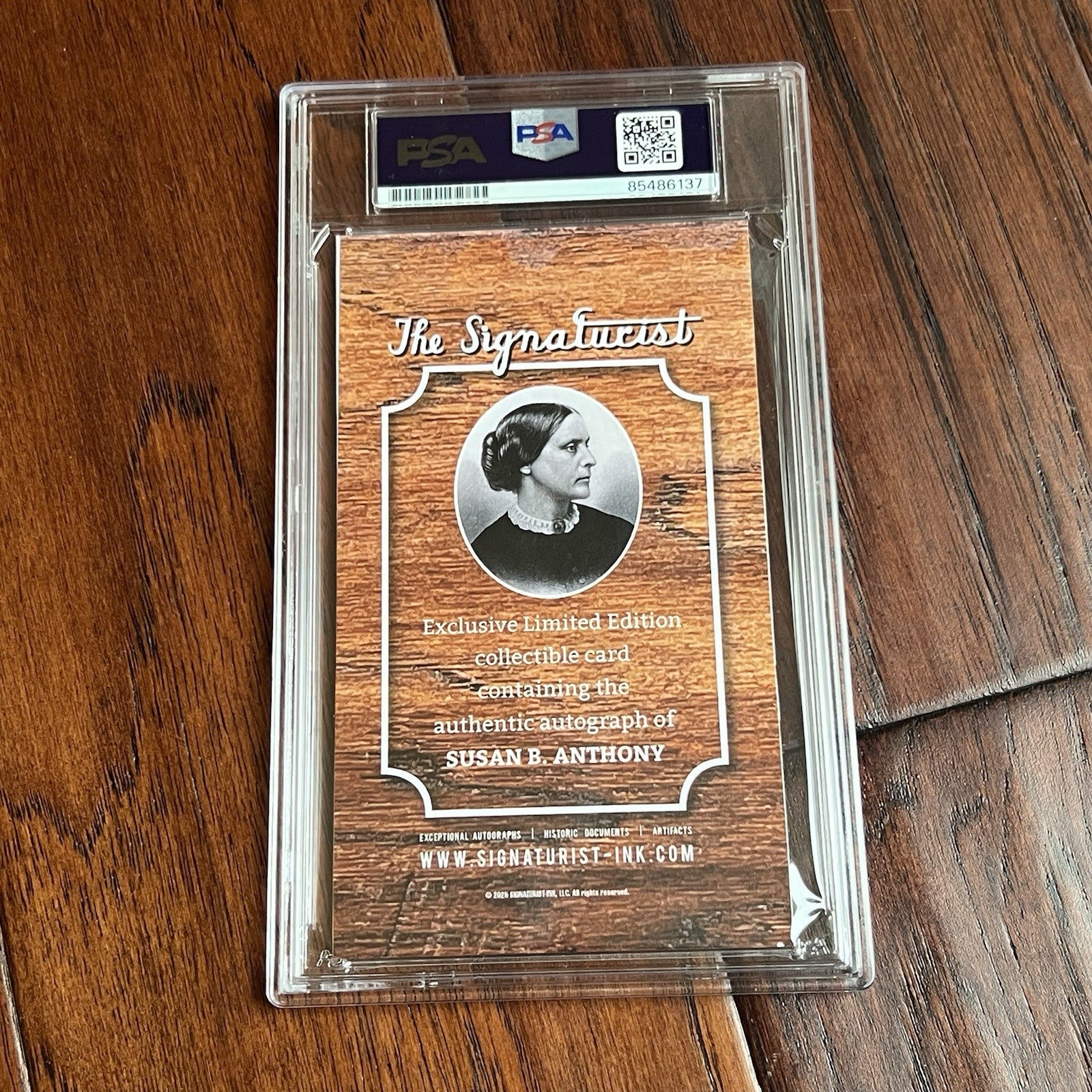 SUSAN B. ANTHONY  * PSA * Cut Autograph CUSTOM CARD Signed * Women's Suffragist