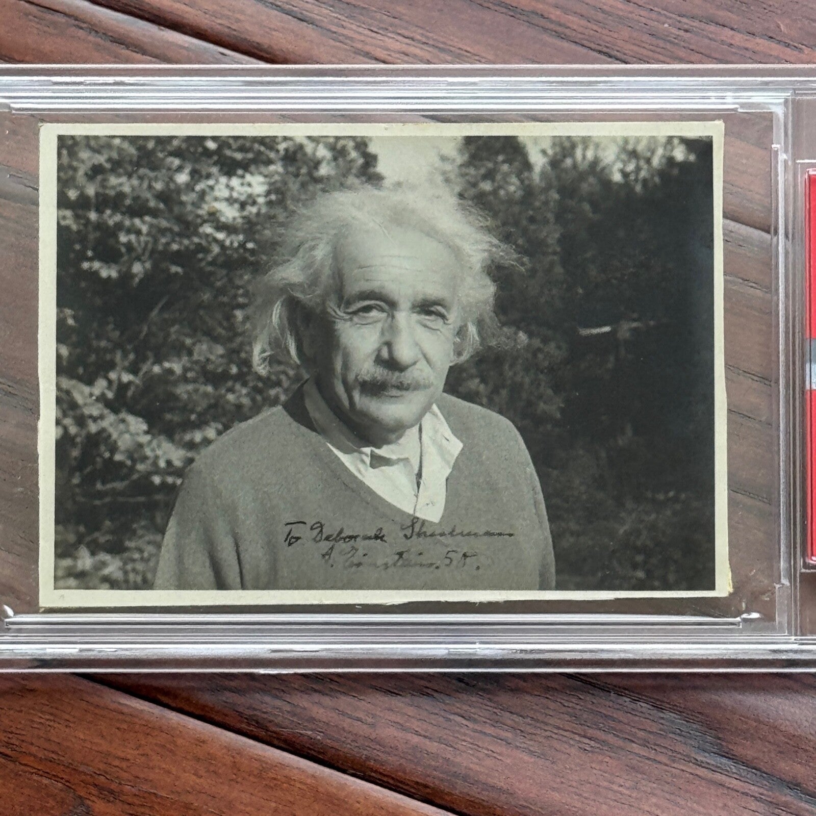 ALBERT EINSTEIN * PSA * Autograph Candid 1950 PHOTOGRAPH Portrait Signed Type 1