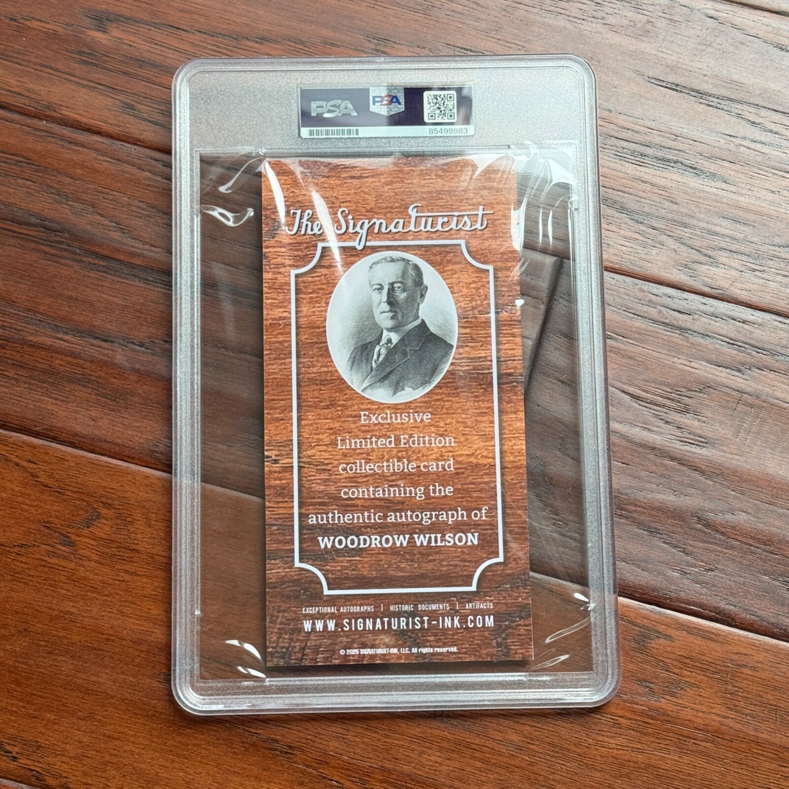 WOODROW WILSON  * PSA * Autograph Cut Signature Custom Card  PORTRAIT  Signed