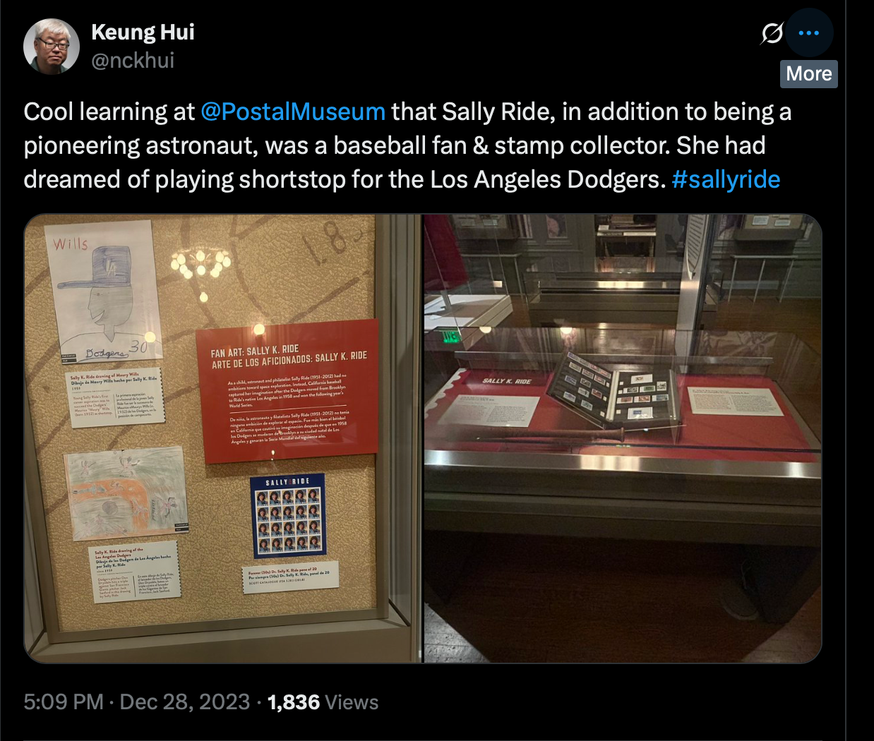 SALLY RIDE * Ride Estate COA * Her Owned Space Stamps EX: Smithsonian