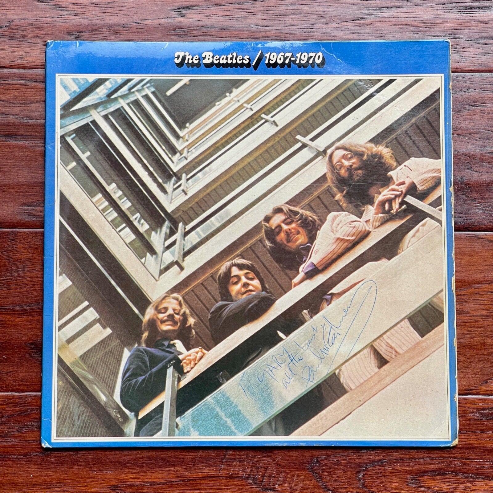 PAUL McCARTNEY * PSA *  Autograph BEATLES 1967-1970 LP Blue Vinyl Album SIGNED