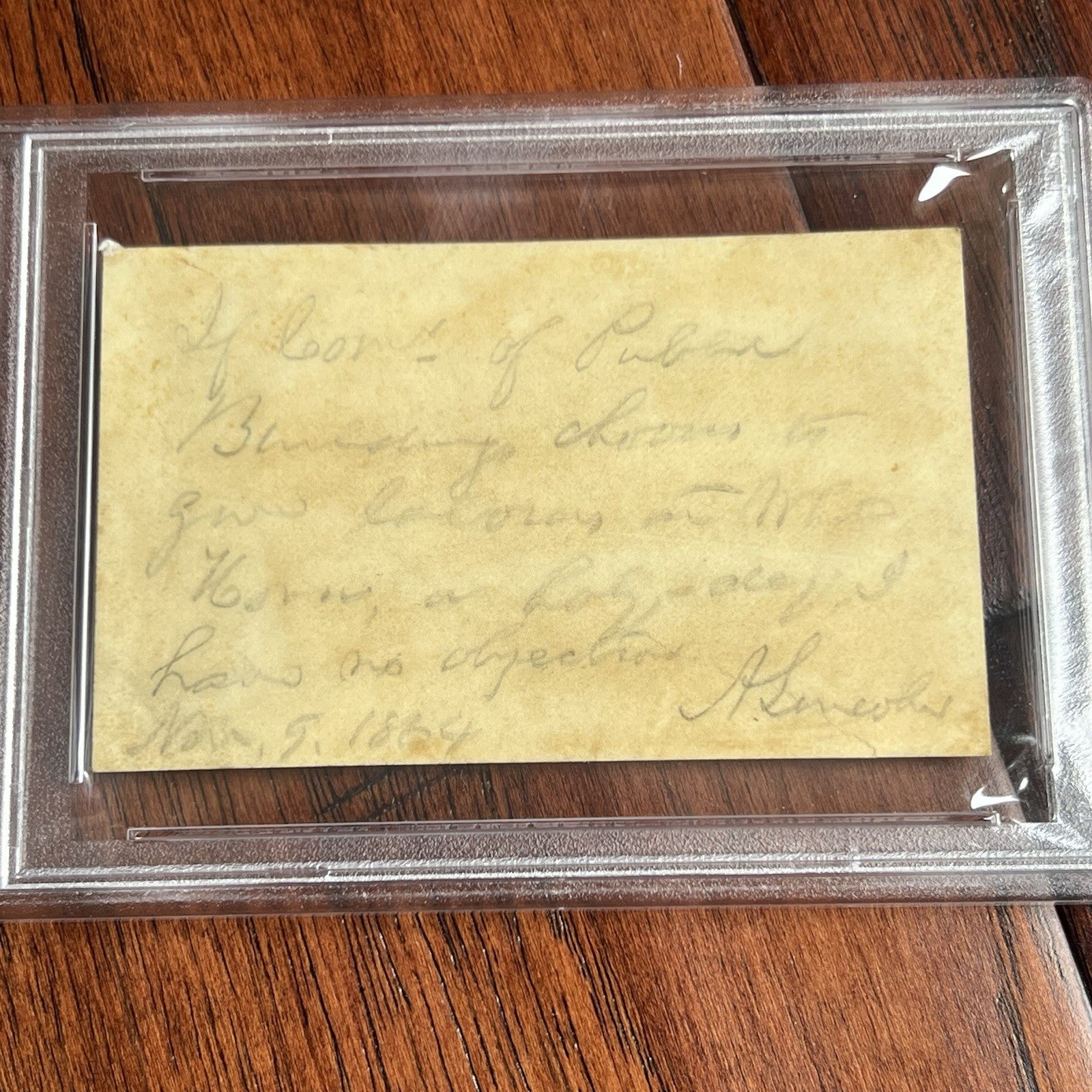 ABRAHAM LINCOLN * PSA * Autograph Note Signed ONE DAY AFTER RE-ELECTION 1864