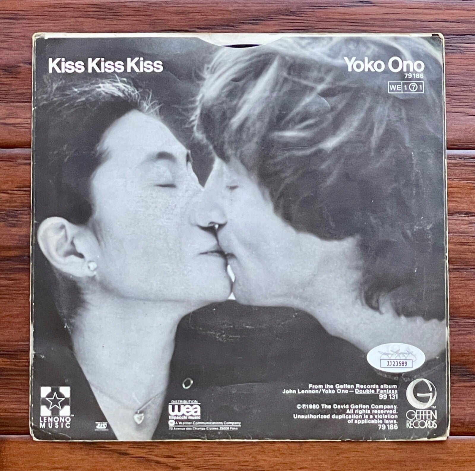 YOKO ONO * JSA * Autograph "STARTING OVER" 45 RPM Signed * Lennon DOUBLE FANTASY
