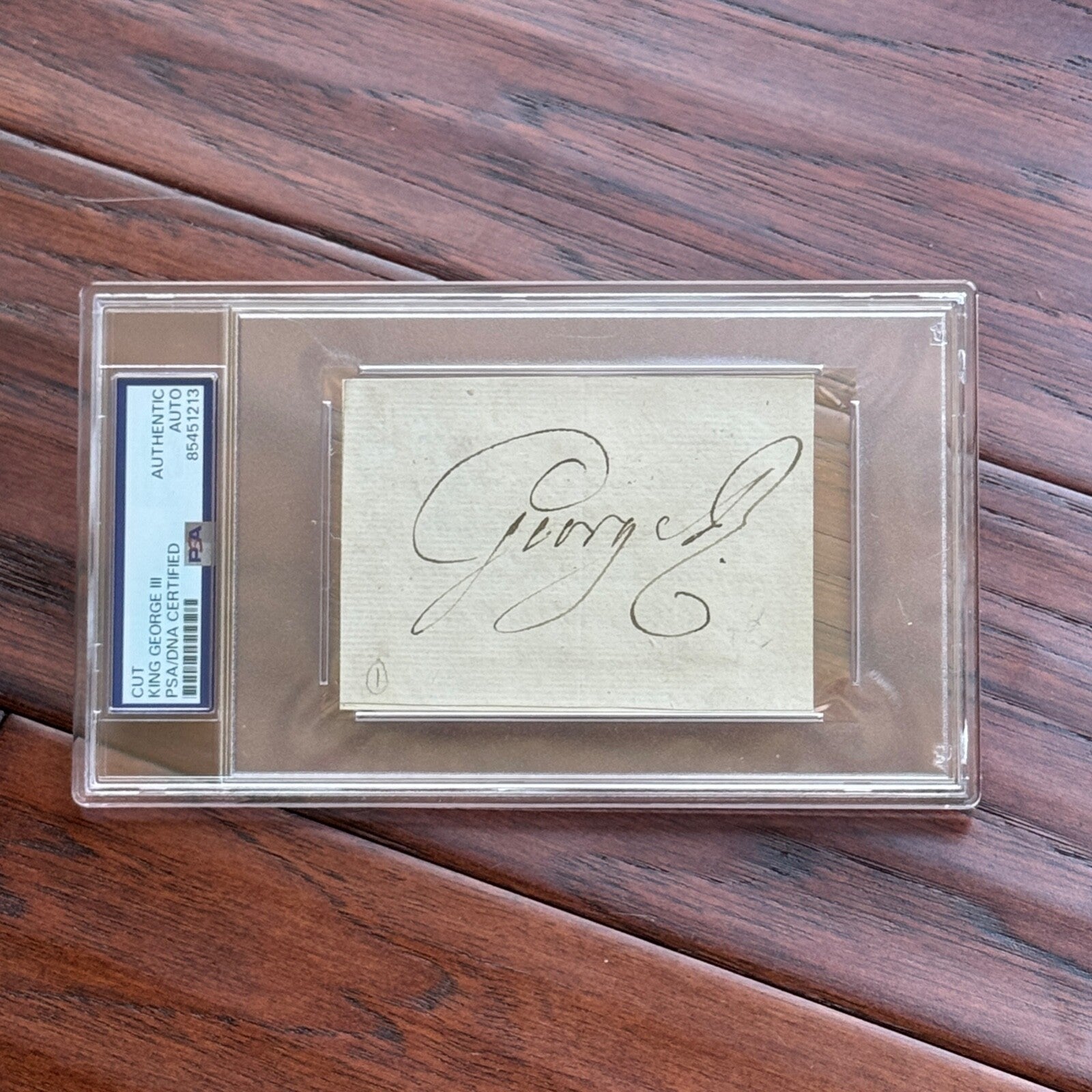 KING GEORGE III * PSA/DNA * Cut Signature Autograph Signed  * England 3rd