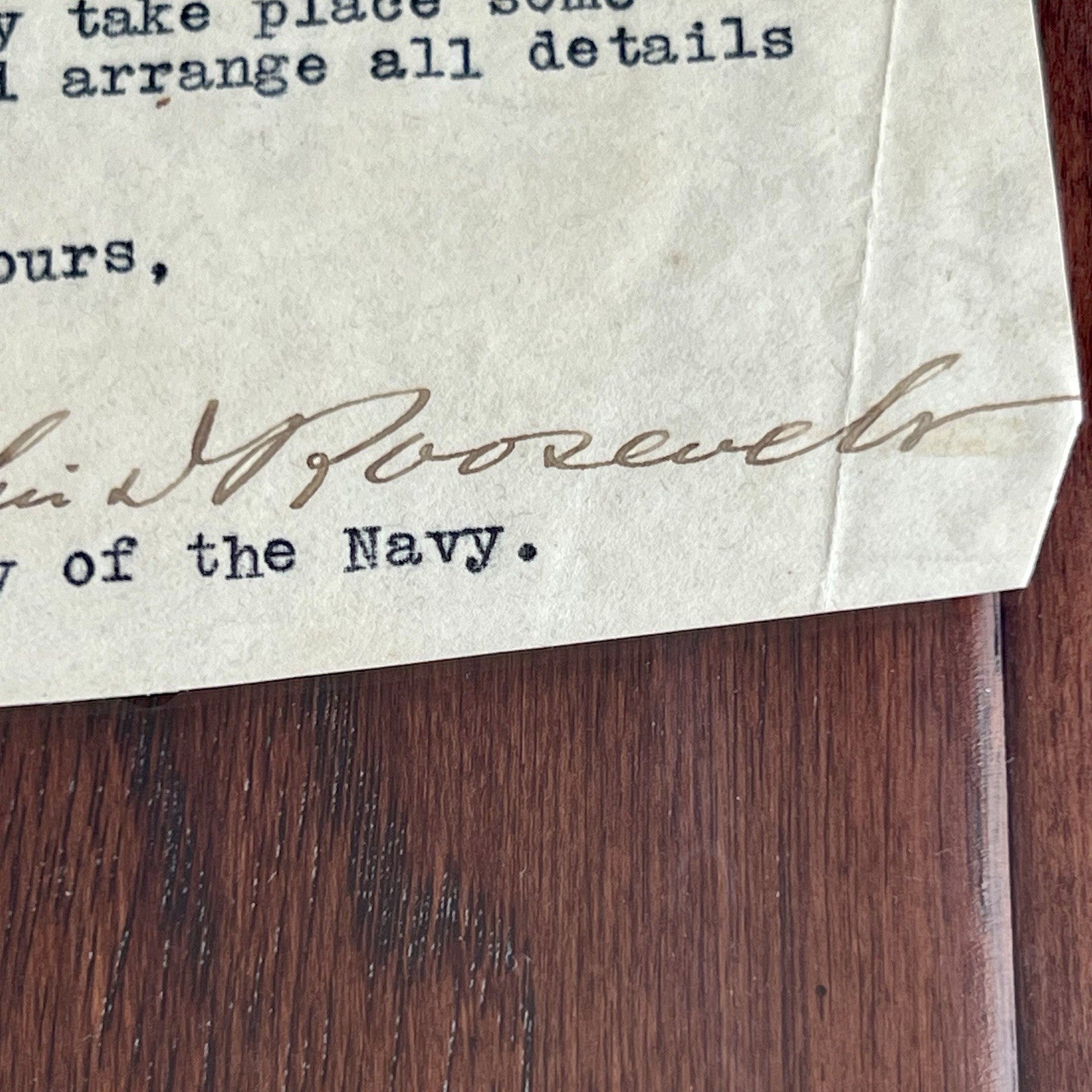 FRANKLIN D. ROOSEVELT * PSA * Autograph Navy Letter SIGNED Re: USS Sinclair