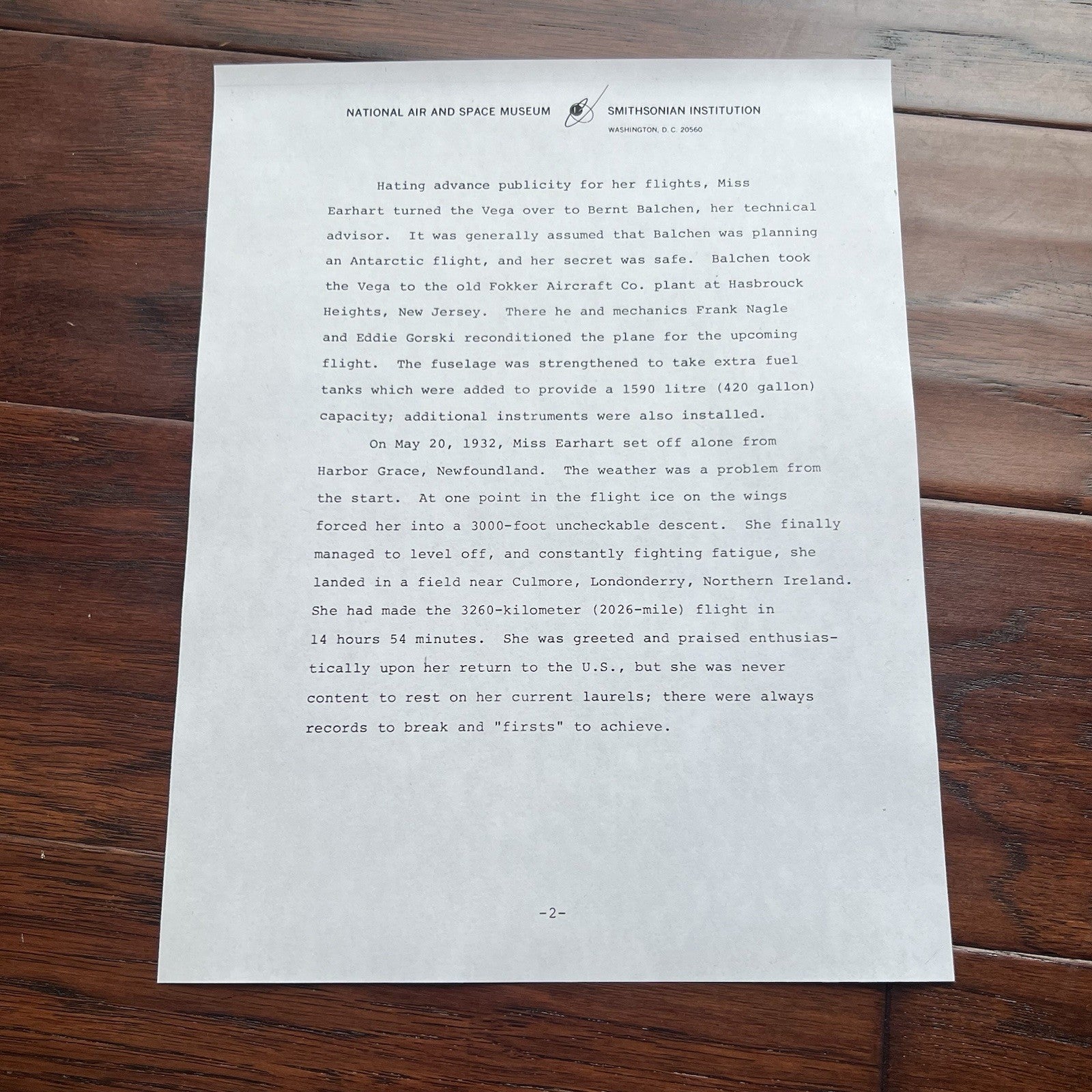 AMELIA EARHART * Original LARGE Flown Vega 5B Fabric Ex Smithsonian Institution