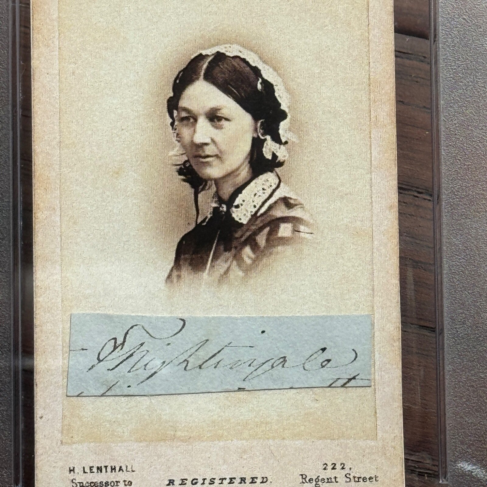 FLORENCE NIGHTINGALE * PSA *  Autograph CDV Cut Signature SIGNED * Nursing