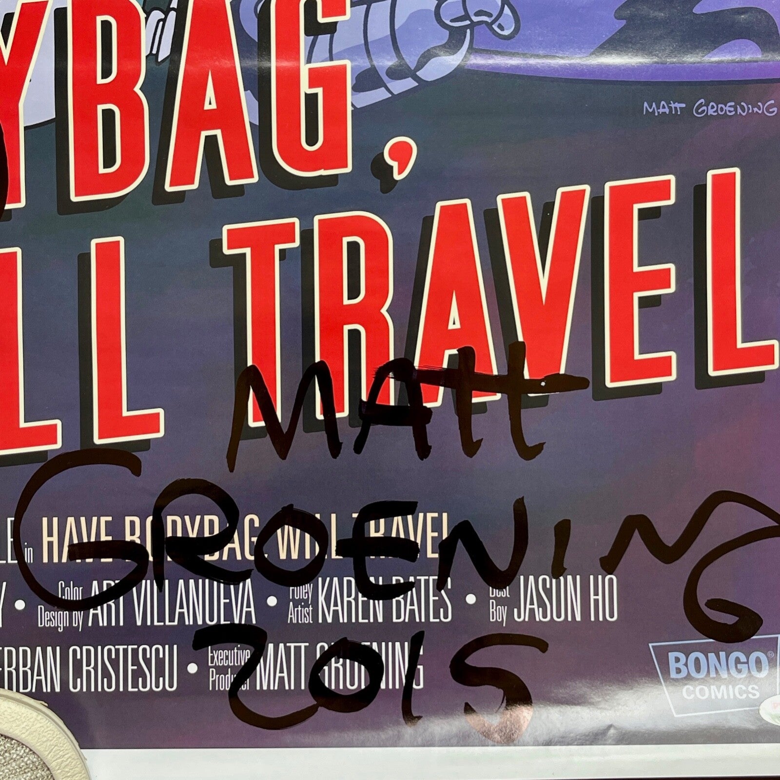 MATT GROENING * PSA Mint 9 * XL "Bart Simpson" Autograph Sketch Signed * Drawing