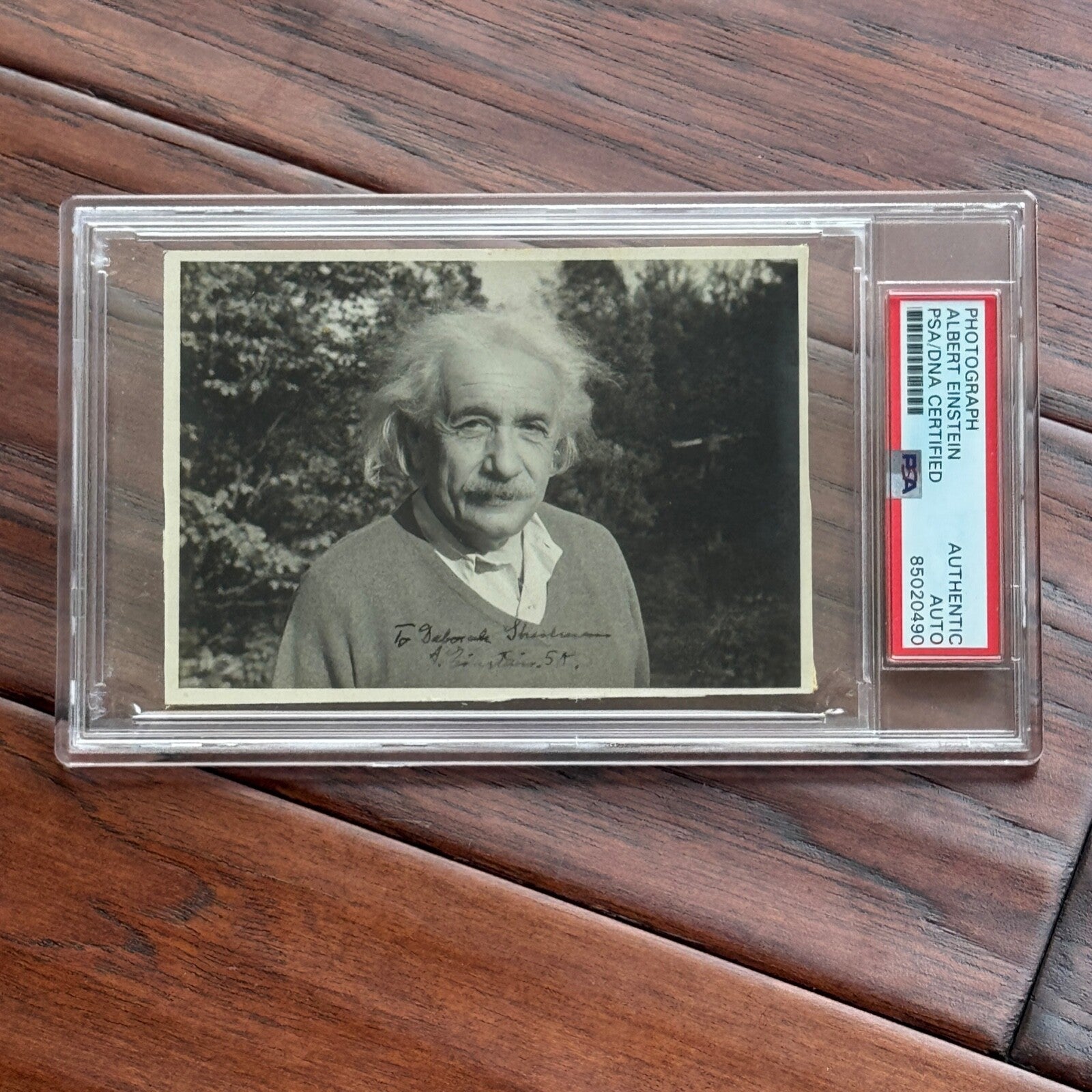 ALBERT EINSTEIN * PSA * Autograph Candid 1950 PHOTOGRAPH Portrait Signed Type 1