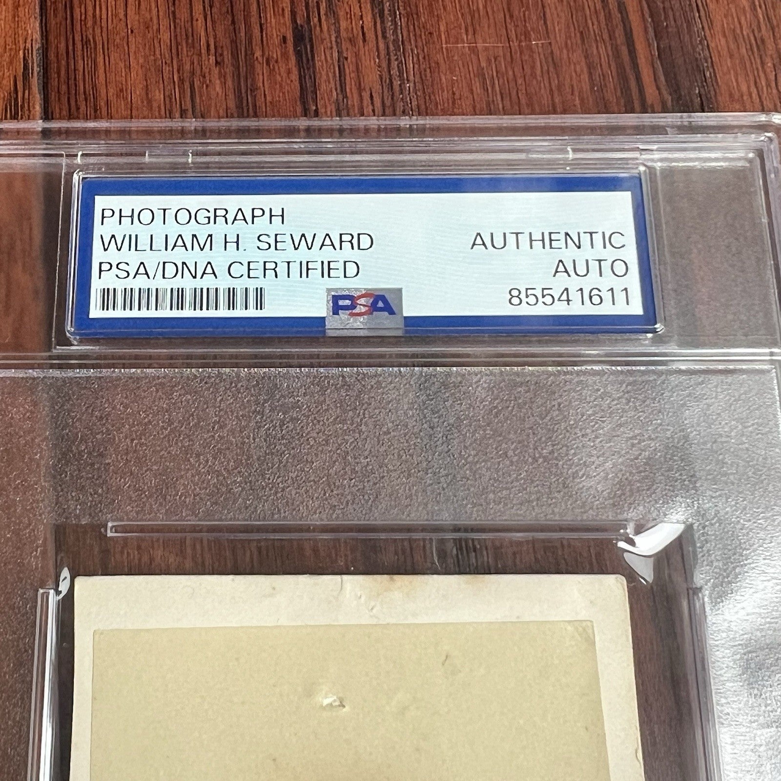 WILLIAM H SEWARD * PSA * Signed CDV Autograph Photograph Abraham Lincoln Cabinet